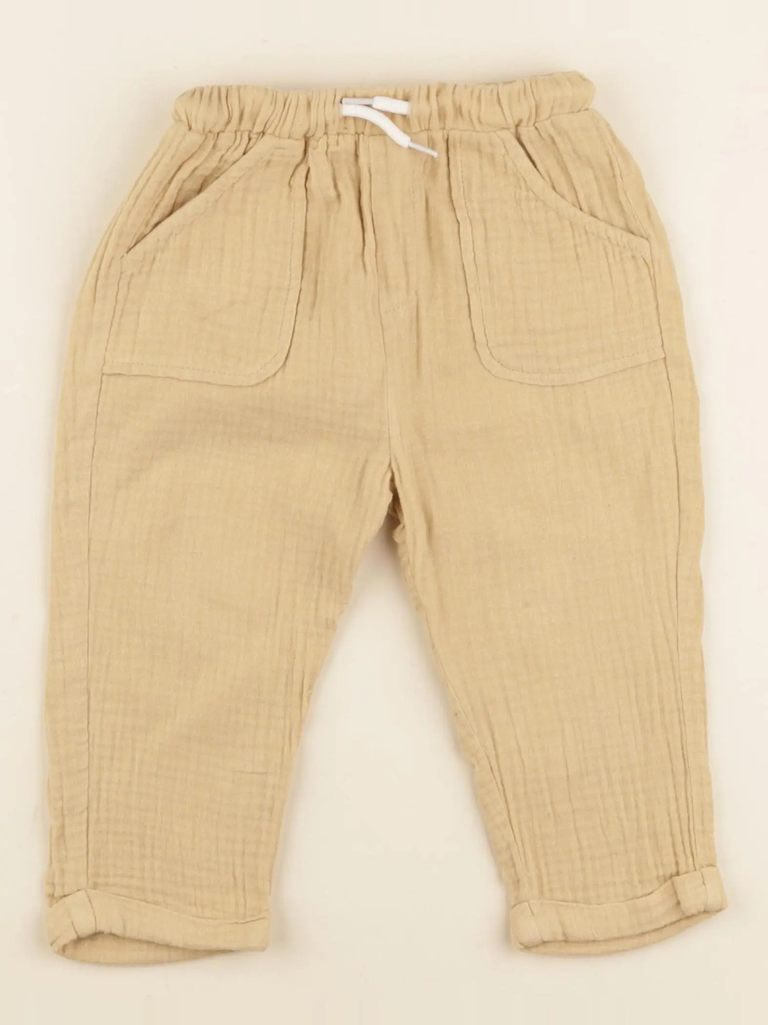 Vertbaudet - pantalon jaune - 18 mois