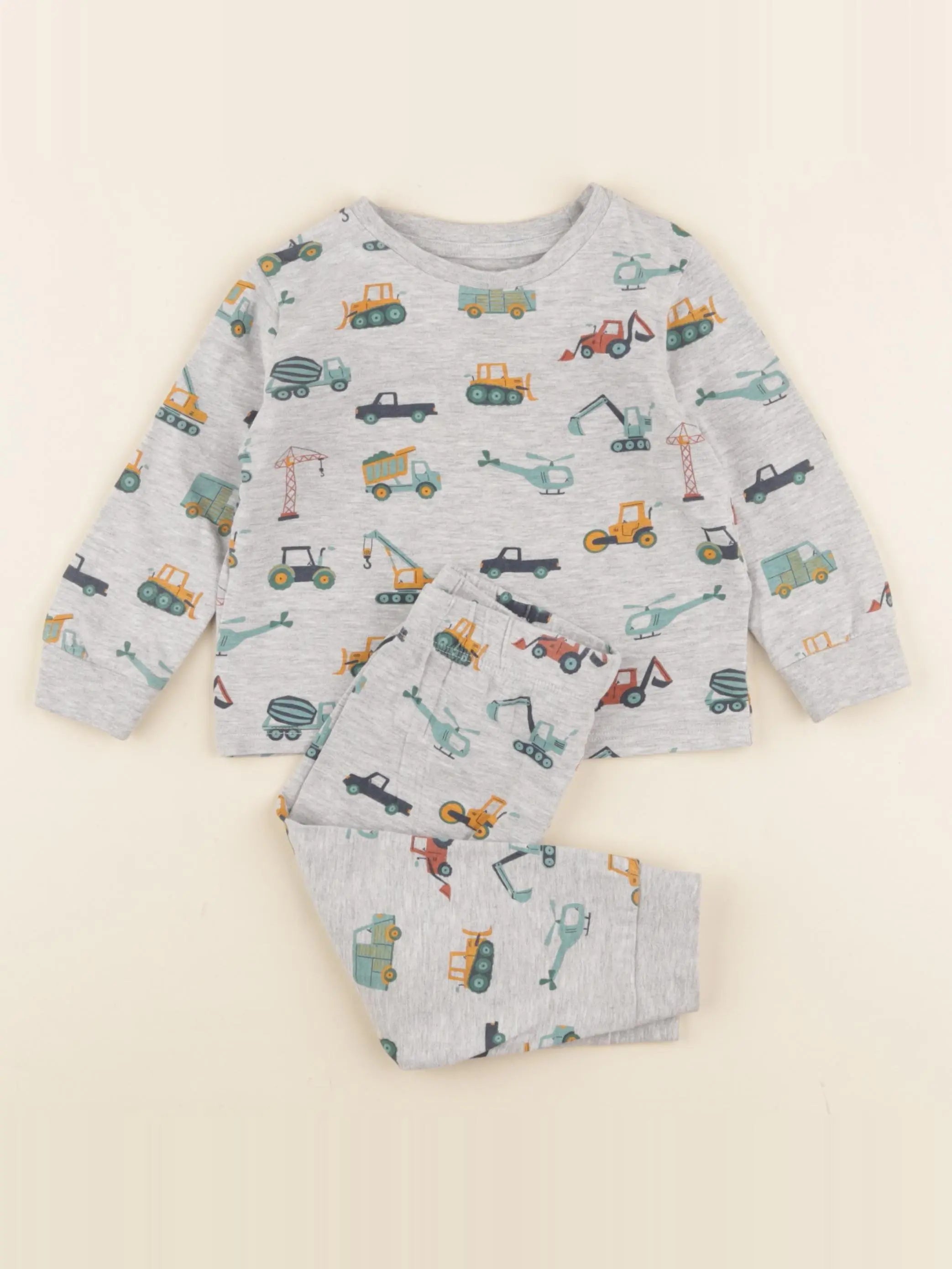 Vertbaudet - pyjama coton gris - 2 ans