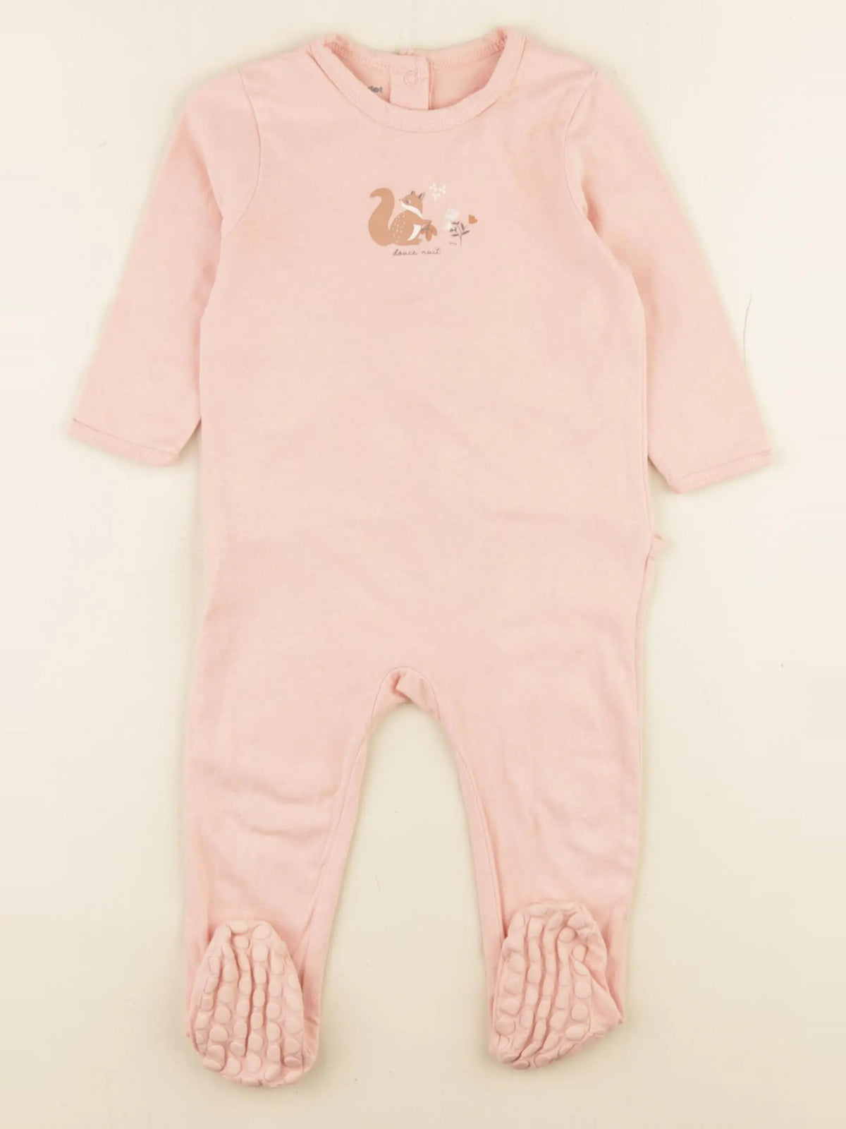Vertbaudet - pyjama coton rose - 12 mois