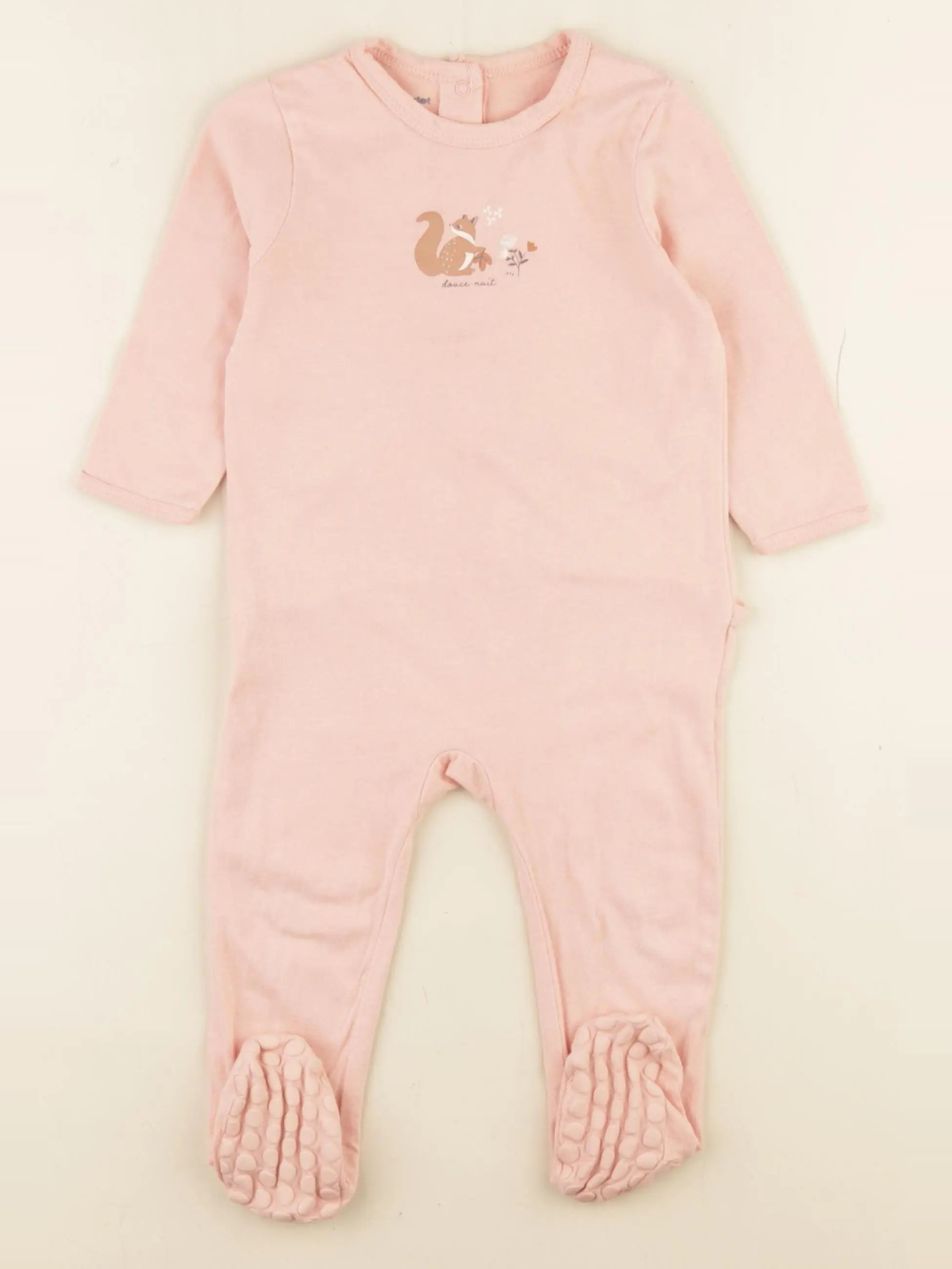 Vertbaudet - pyjama coton rose - 12 mois