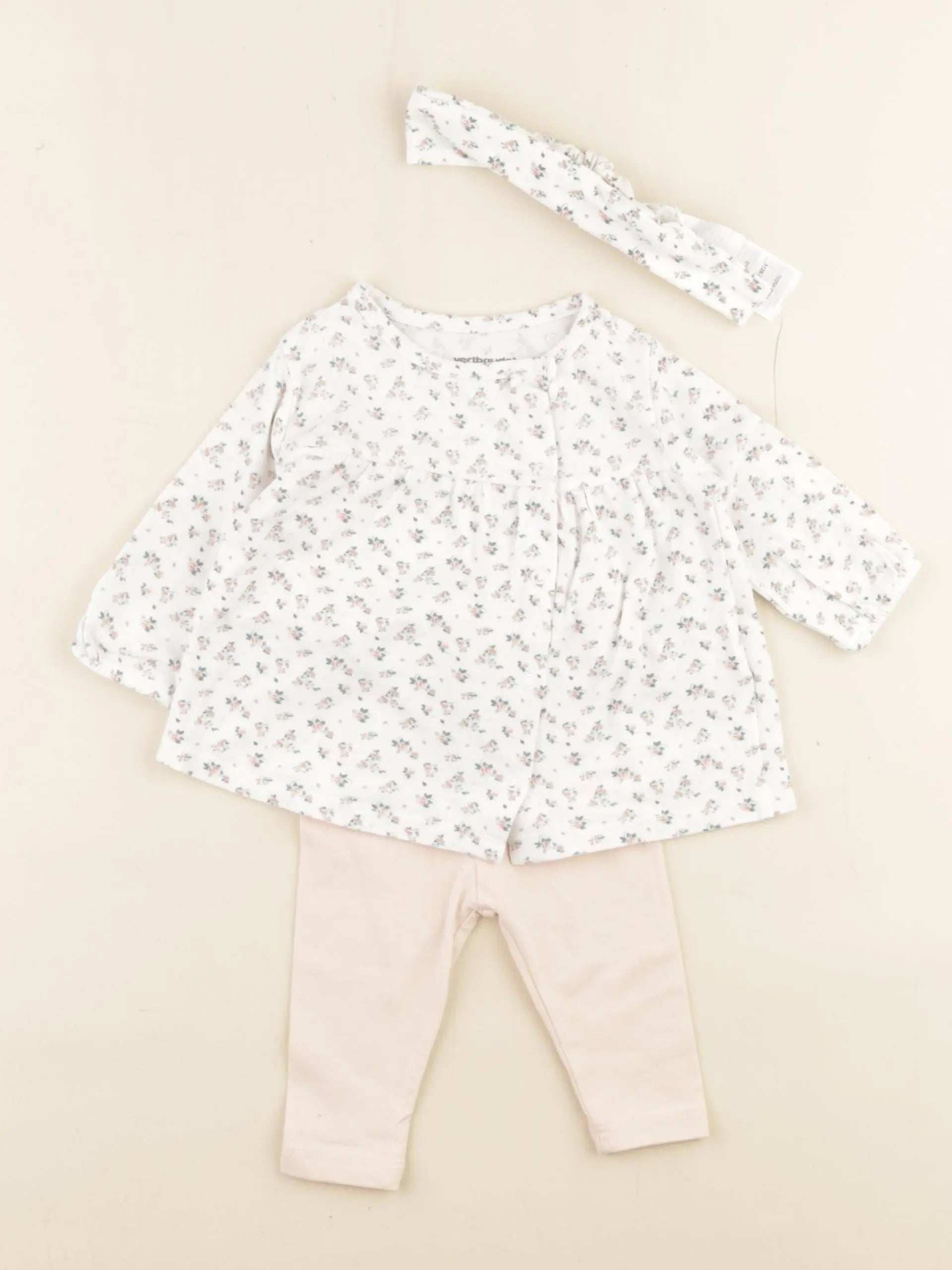 Vertbaudet - ensemble rose - 1 mois