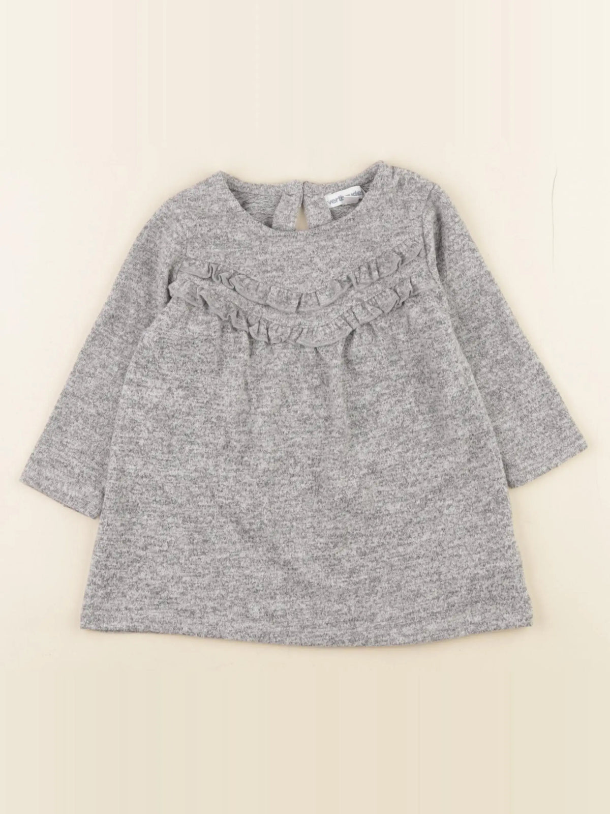 Vertbaudet - robe gris - 12 mois