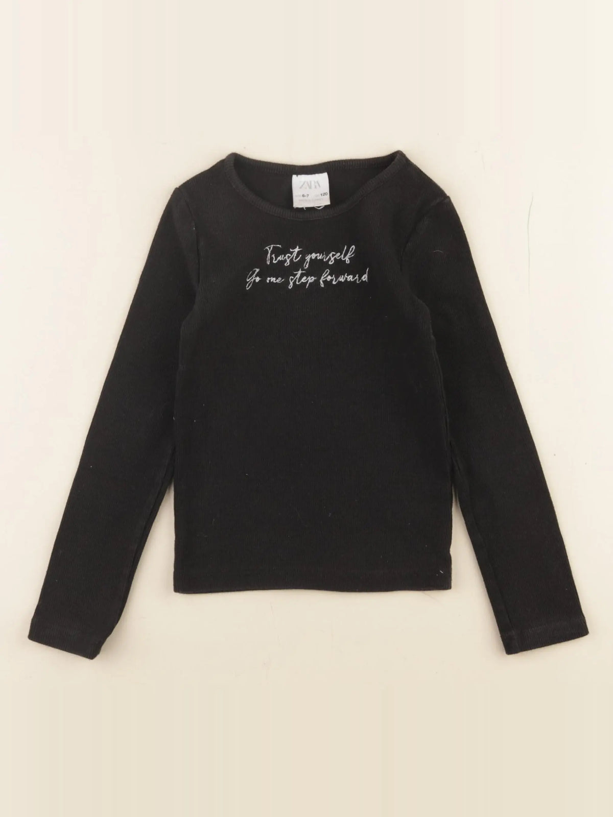 Zara - tee-shirt noir - 6/7 ans