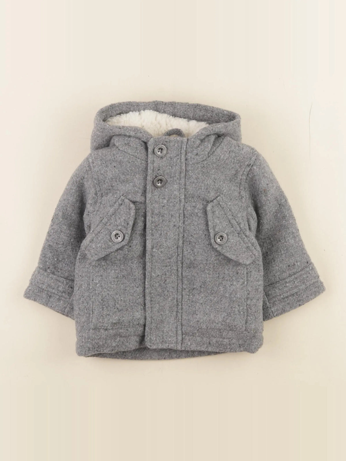 Vertbaudet - manteau gris - 6 mois