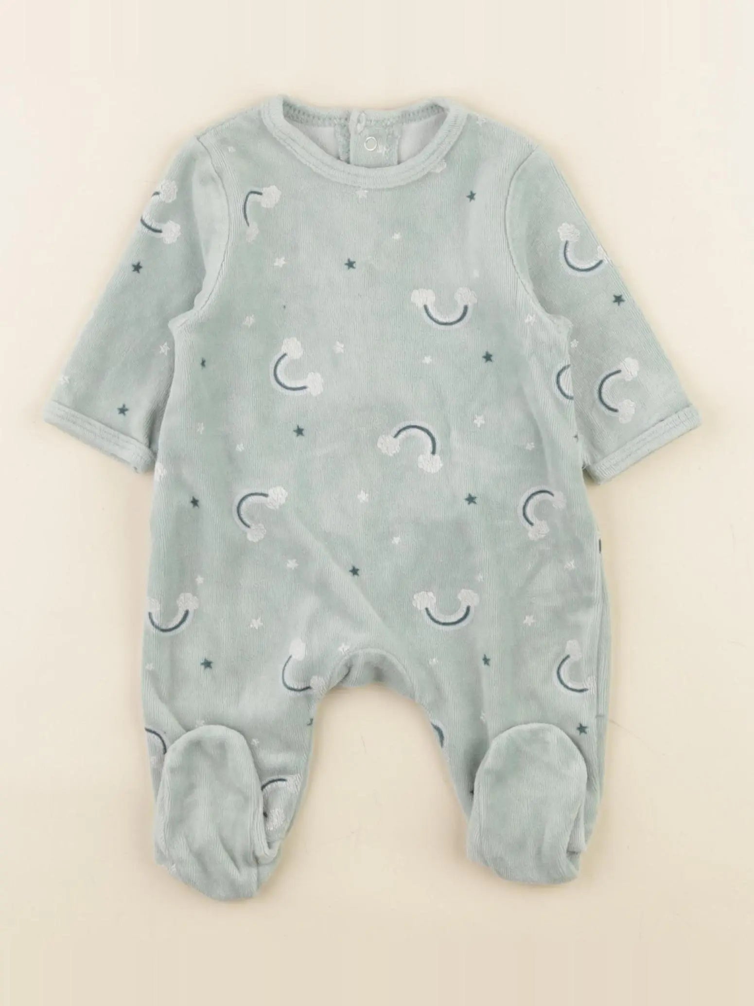 La Redoute - pyjama velours vert - 1 mois
