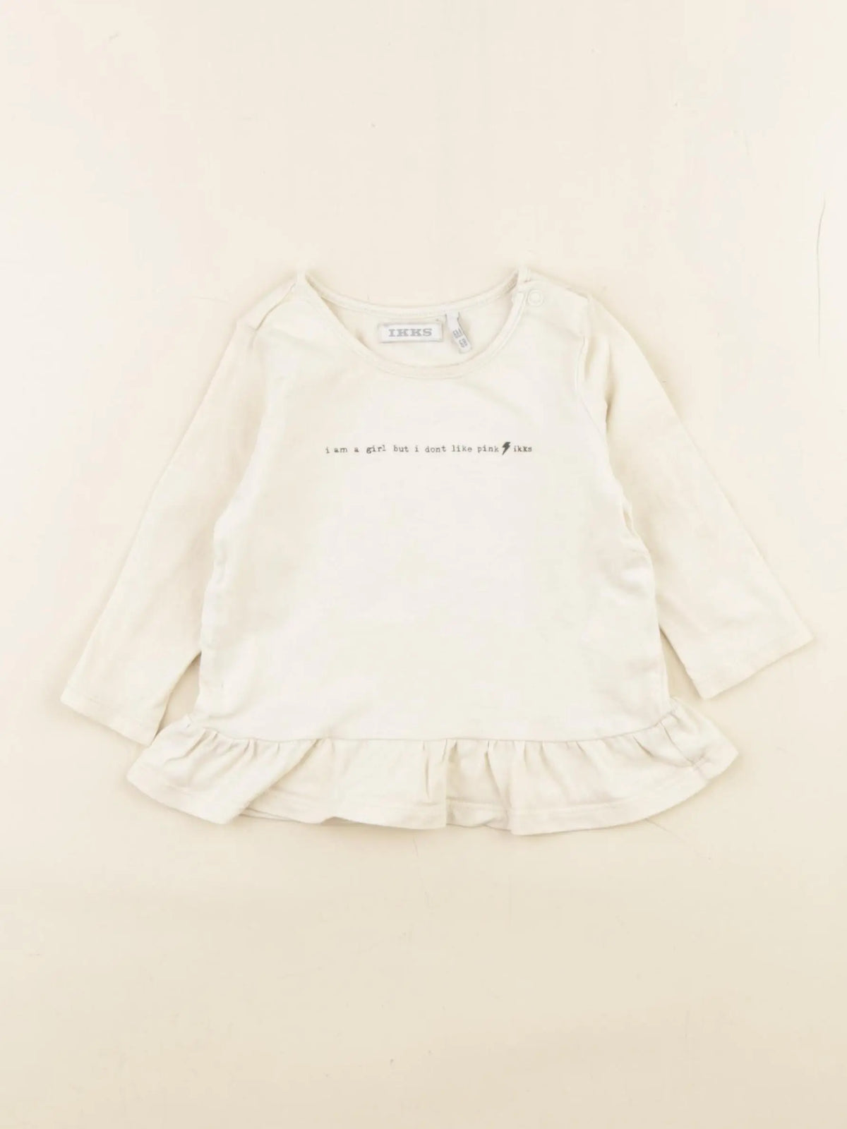 IKKS - tee-shirt beige - 6 mois