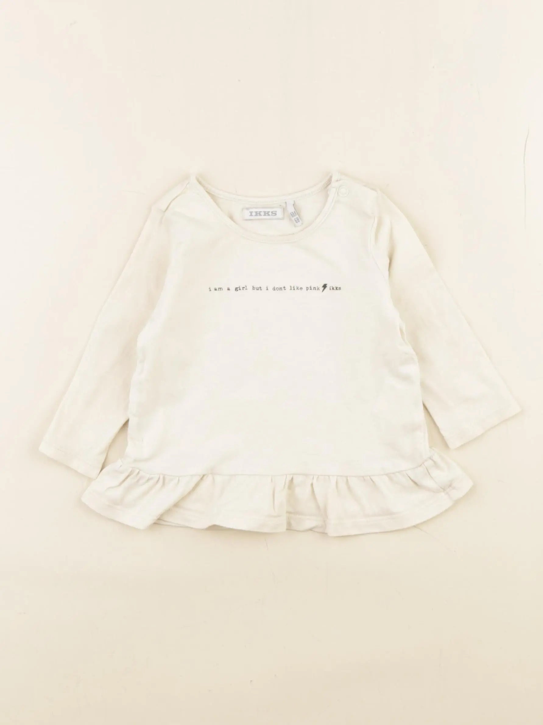 IKKS - tee-shirt beige - 6 mois