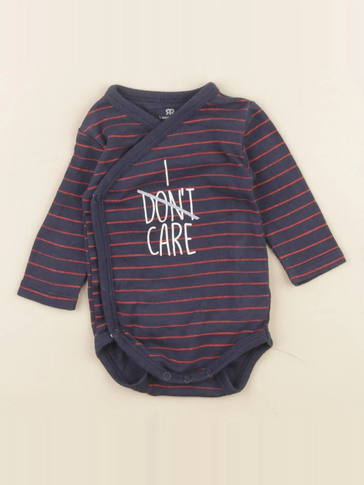 La Redoute - body bleu, rouge - 1 mois
