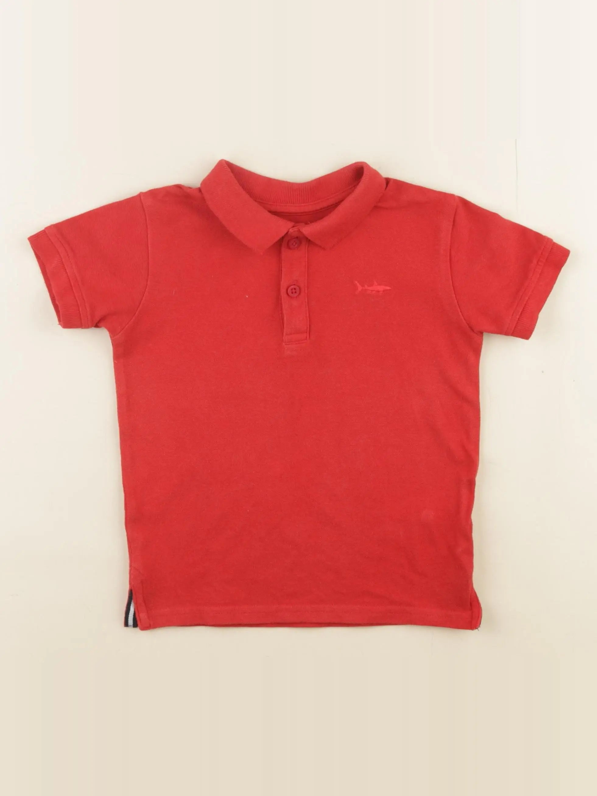 Vertbaudet - polo rouge - 3 ans
