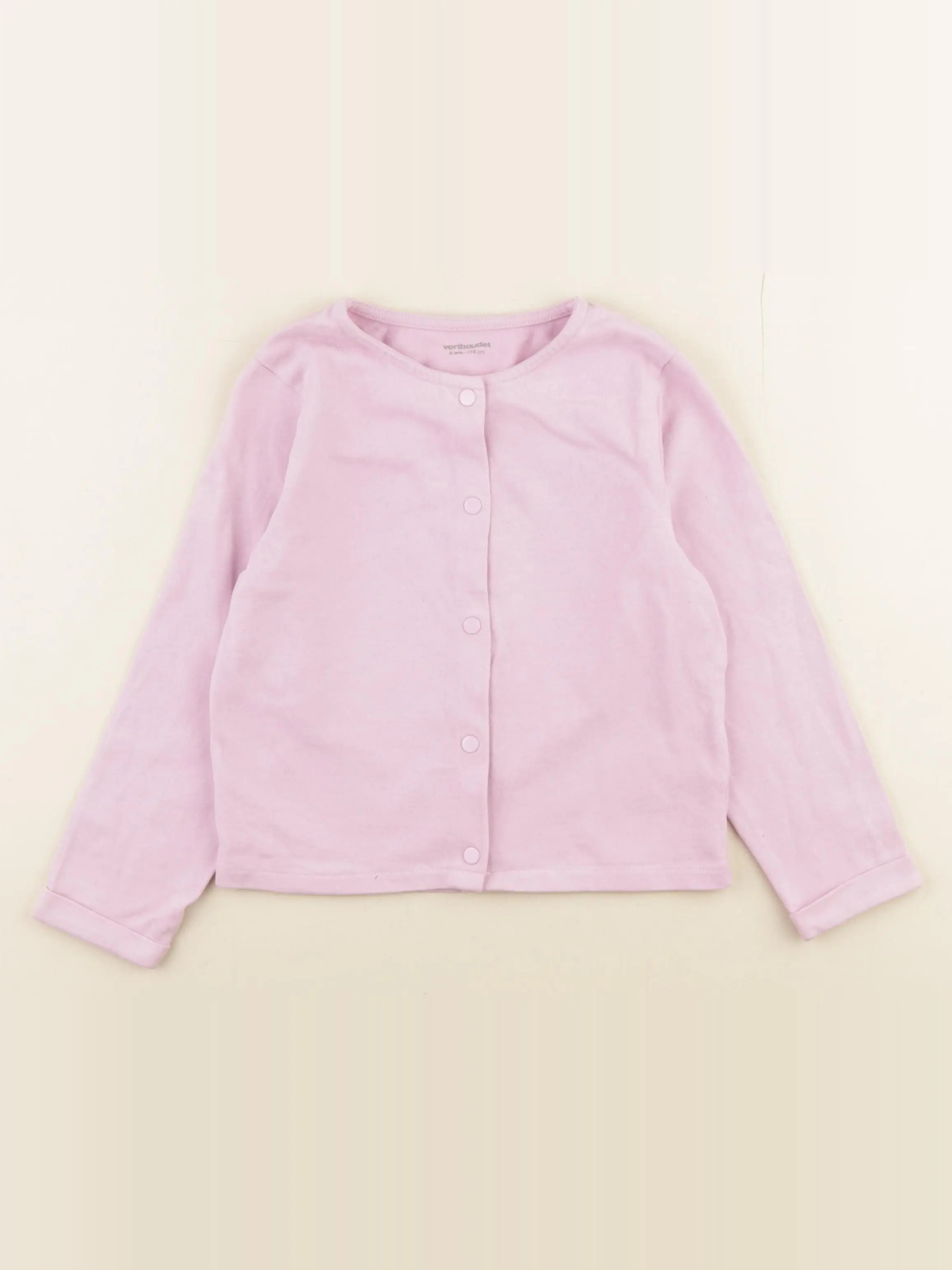 Vertbaudet - gilet rose - 6 ans