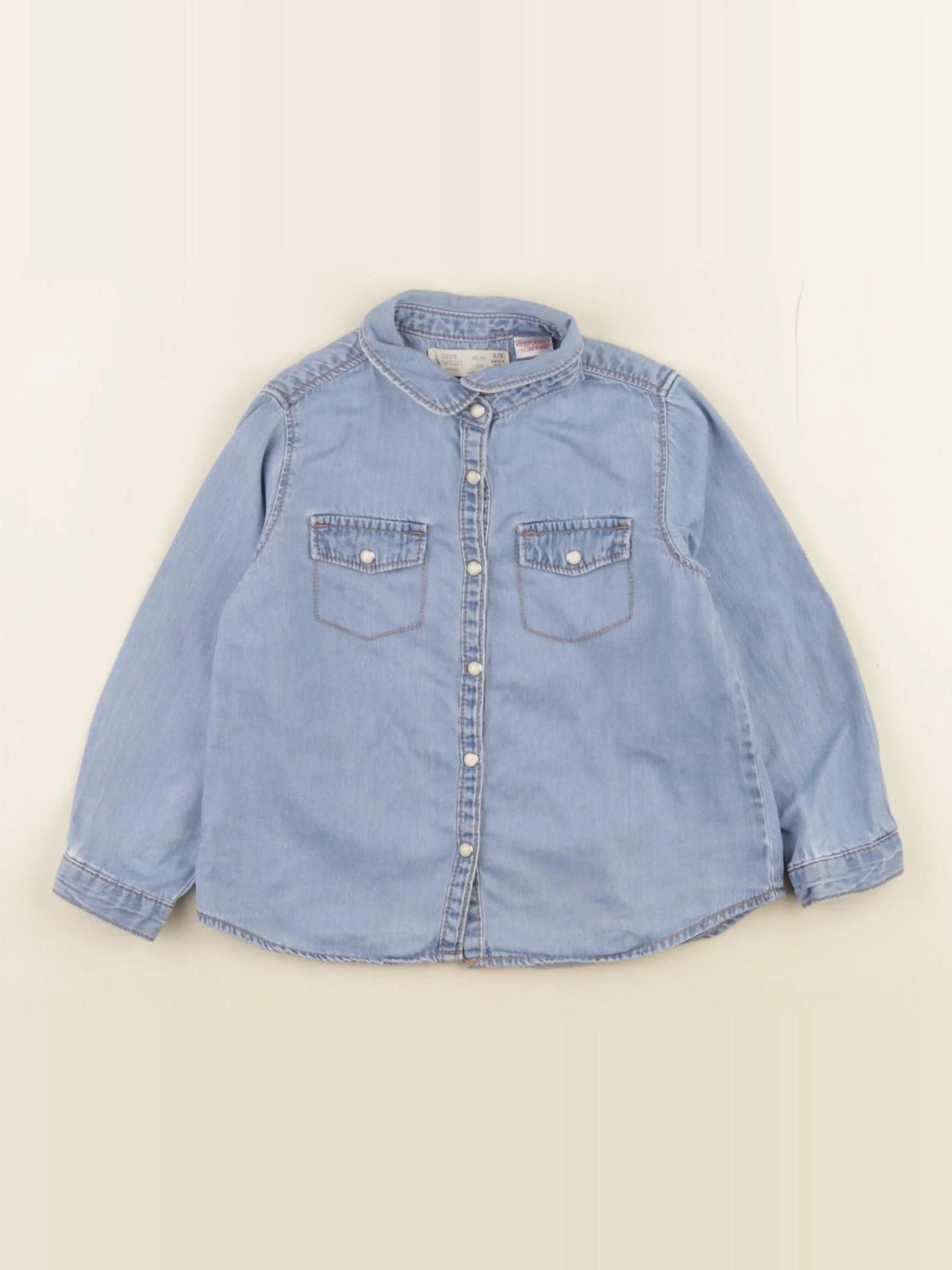 Zara - blouse bleu - 2/3 ans