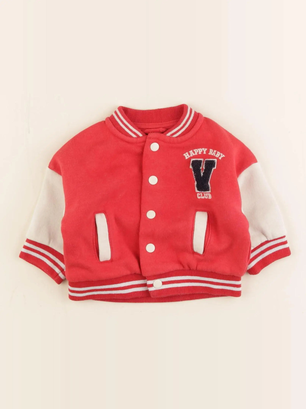 Vertbaudet - veste doublé rouge - 3 mois