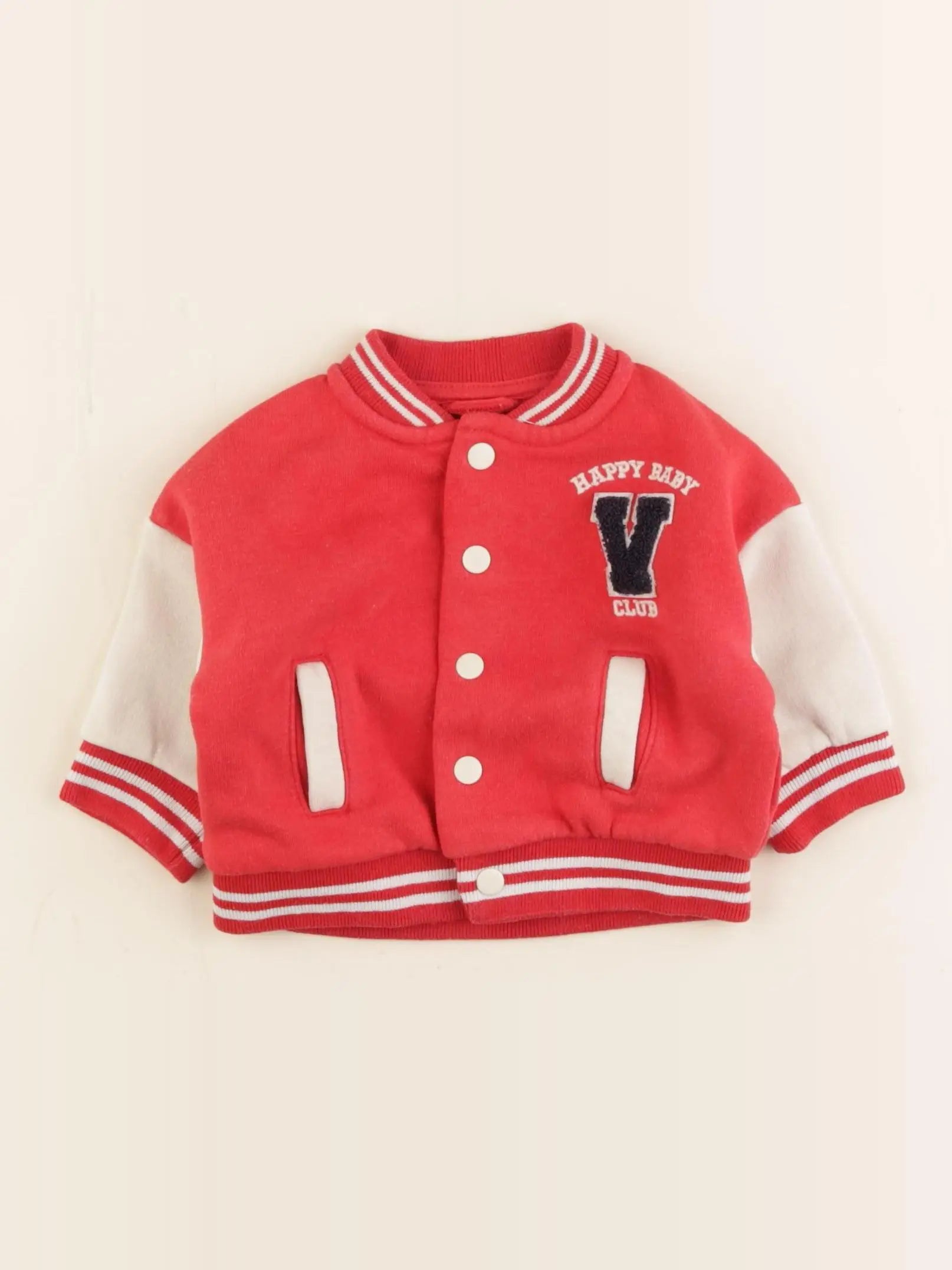 Vertbaudet - veste doublé rouge - 3 mois