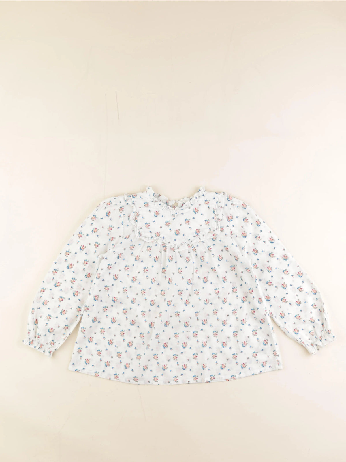 Bonton - blouse blanc, bleu - 6 ans