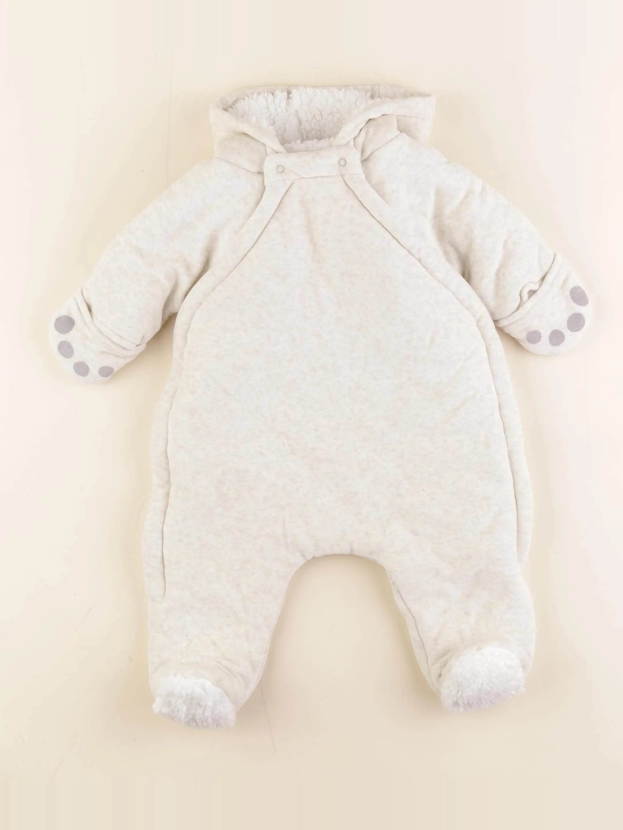 Petit Bateau - combi-pilote beige - 3 mois