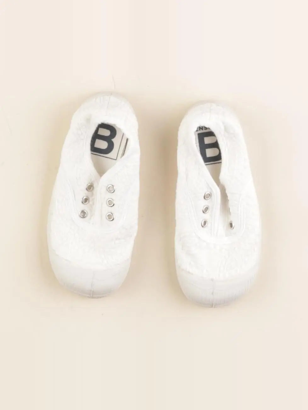 Bensimon - tennis élastiqué blanc - pointure 24