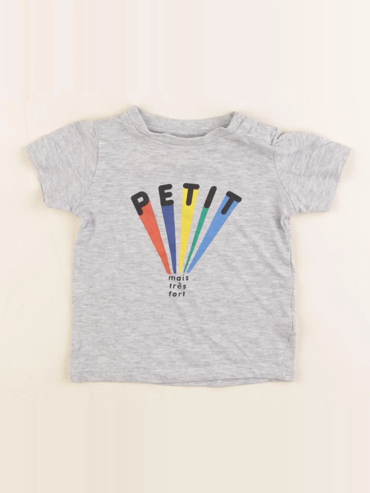 Vertbaudet - tee-shirt gris - 9 mois