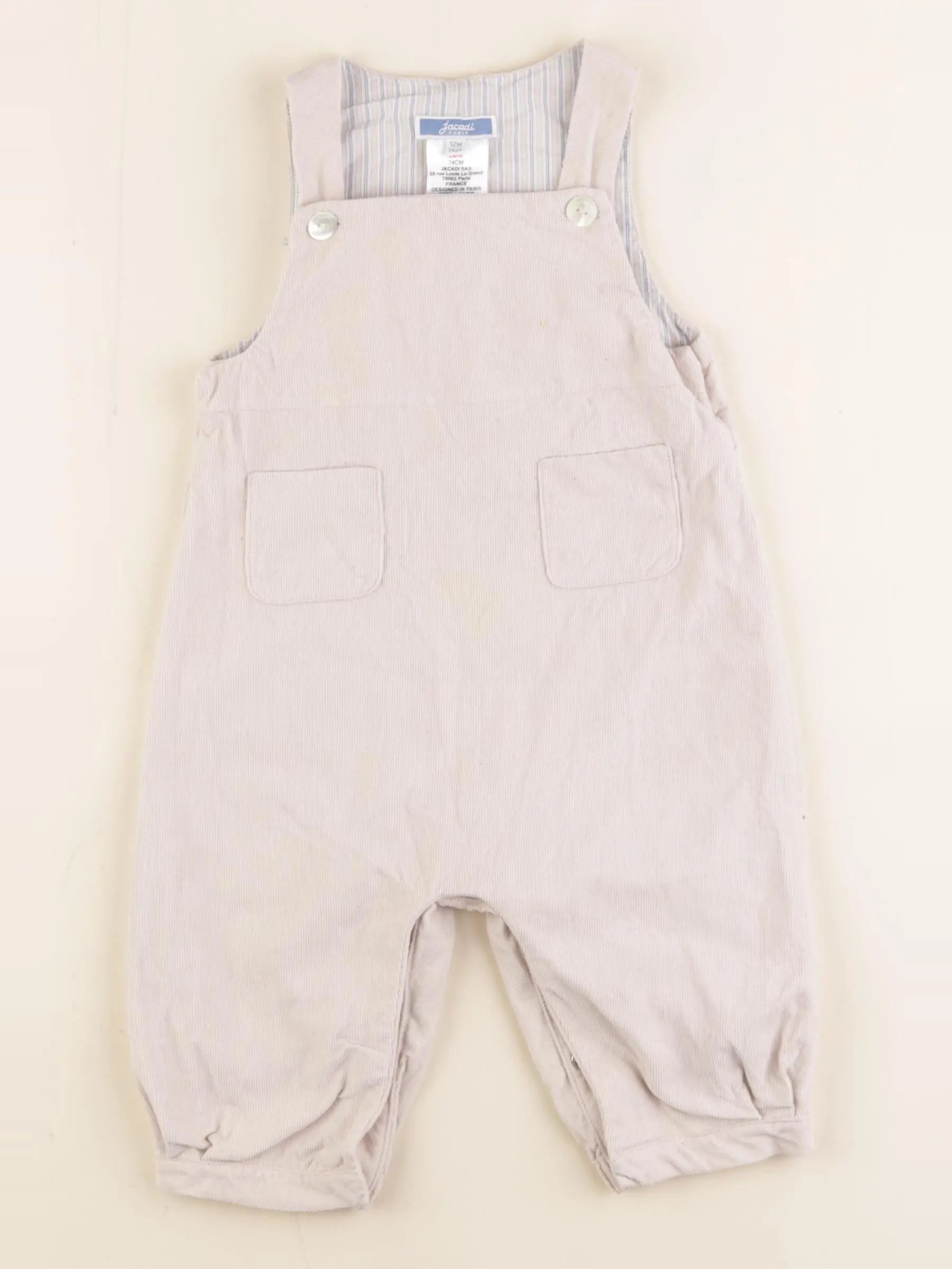 Jacadi - salopette beige - 12 mois