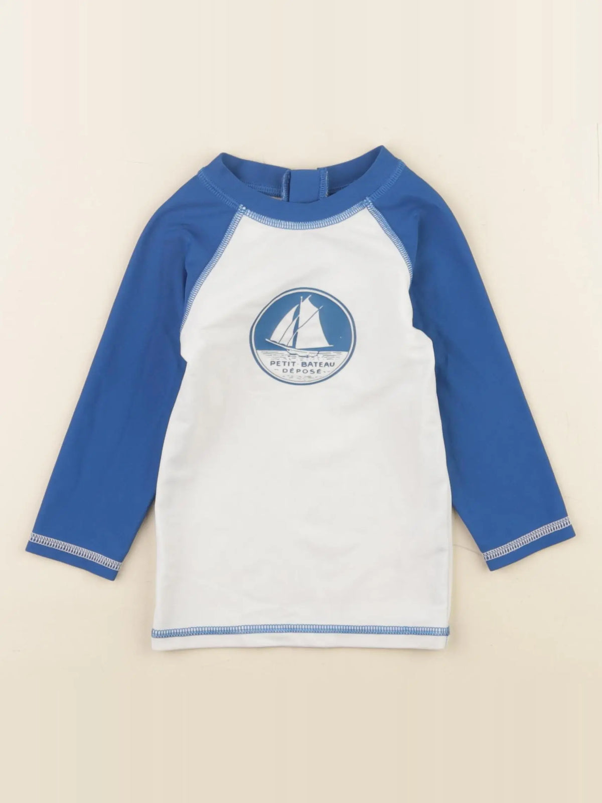 Petit Bateau - tee-shirt de bain bleu, blanc - 24 mois