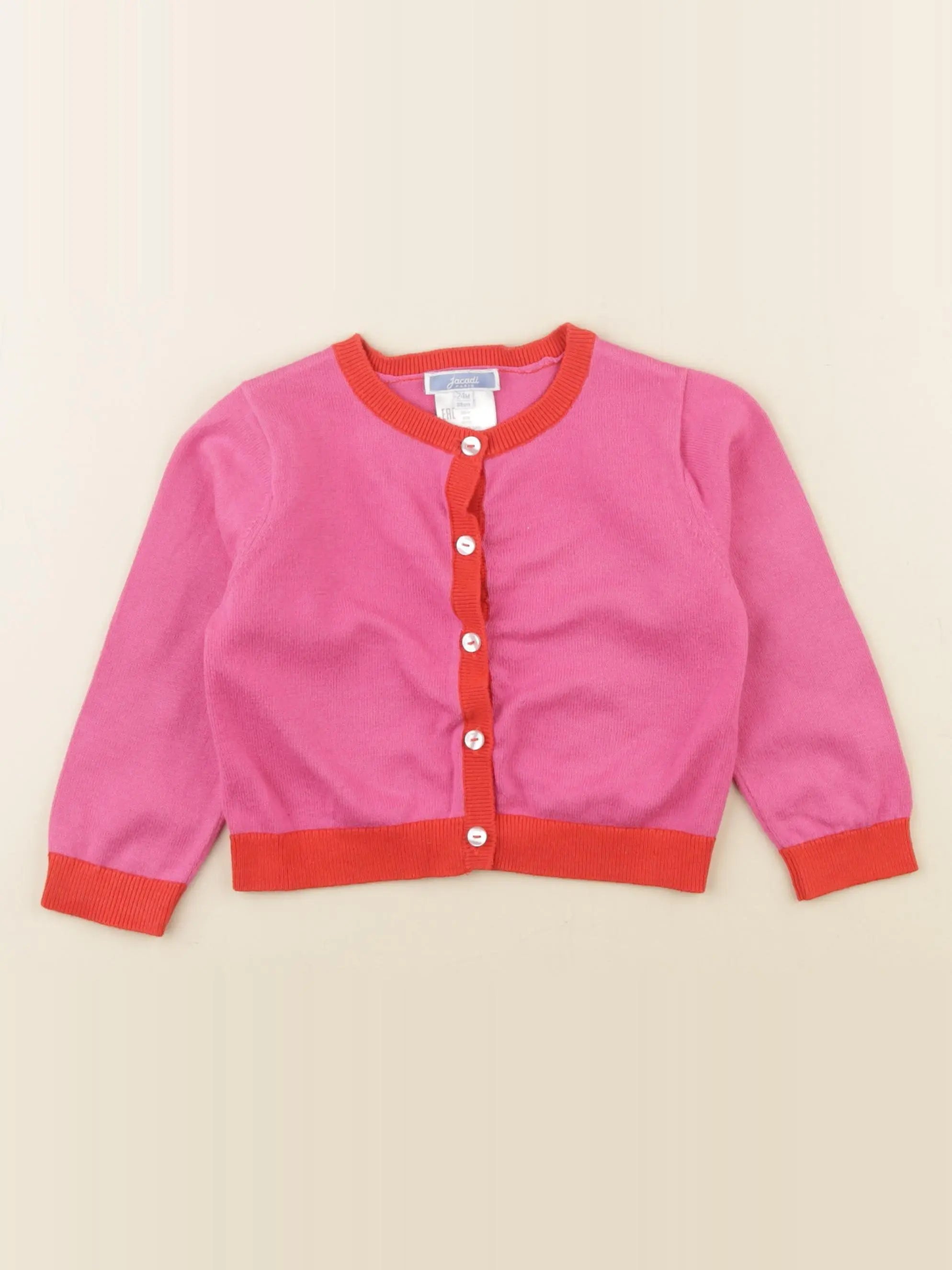 Jacadi - gilet rose - 24 mois