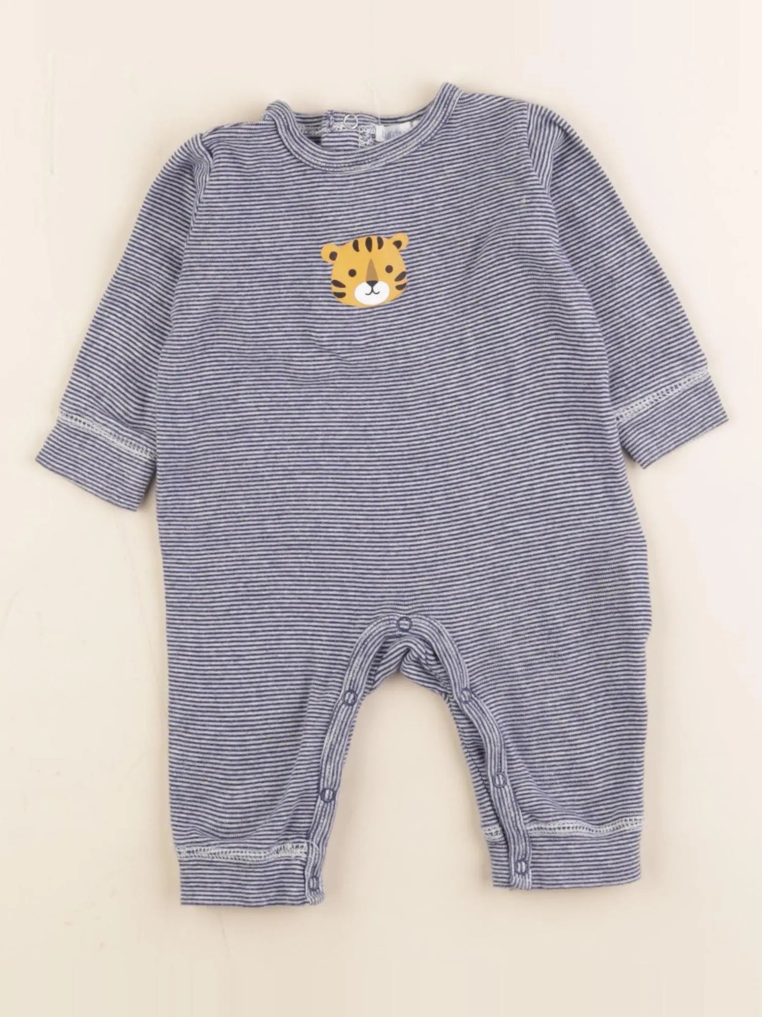 Boutchou - pyjama coton bleu - 3 mois