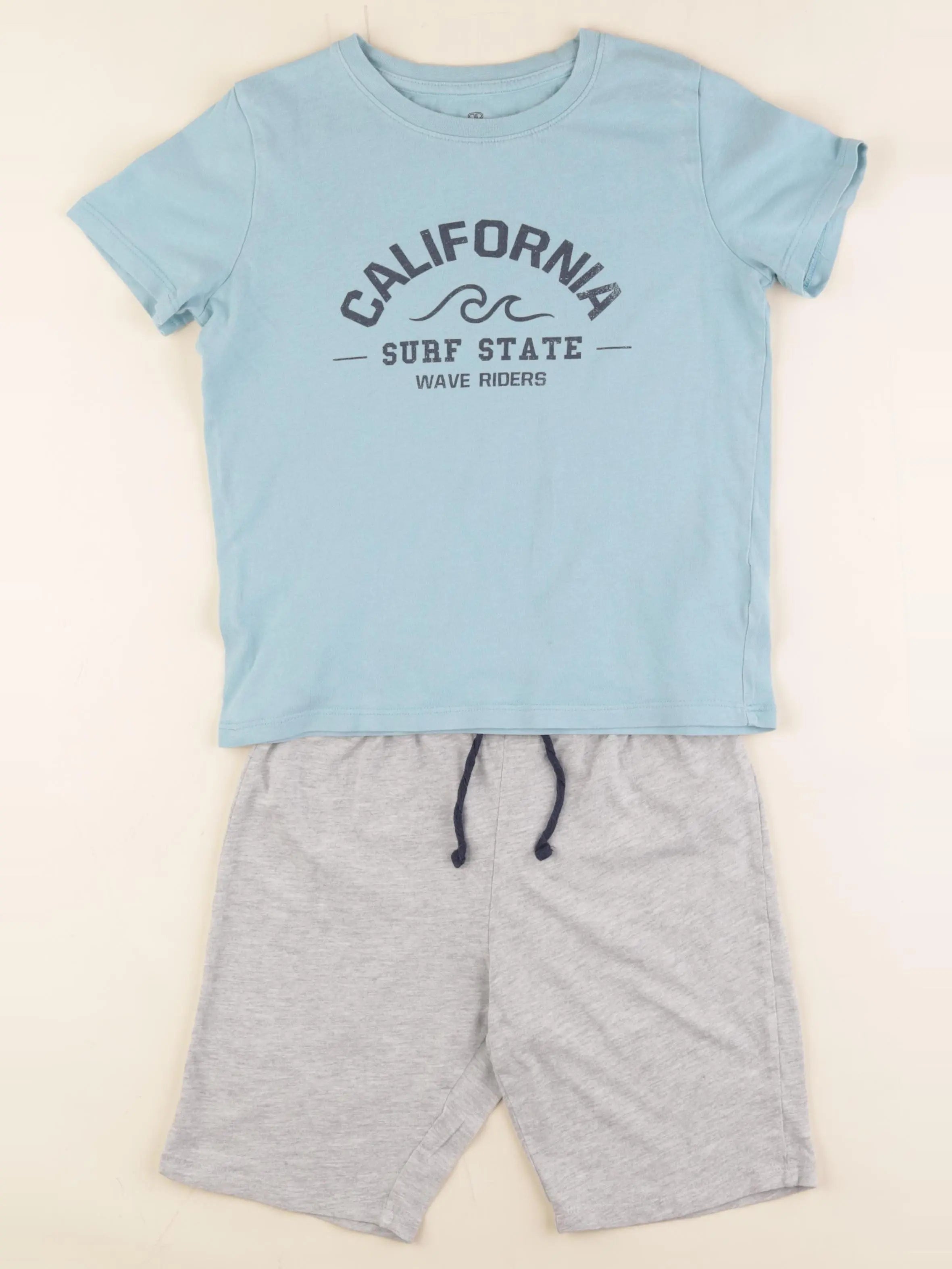 La Redoute - pyjama coton bleu, gris - 8 ans