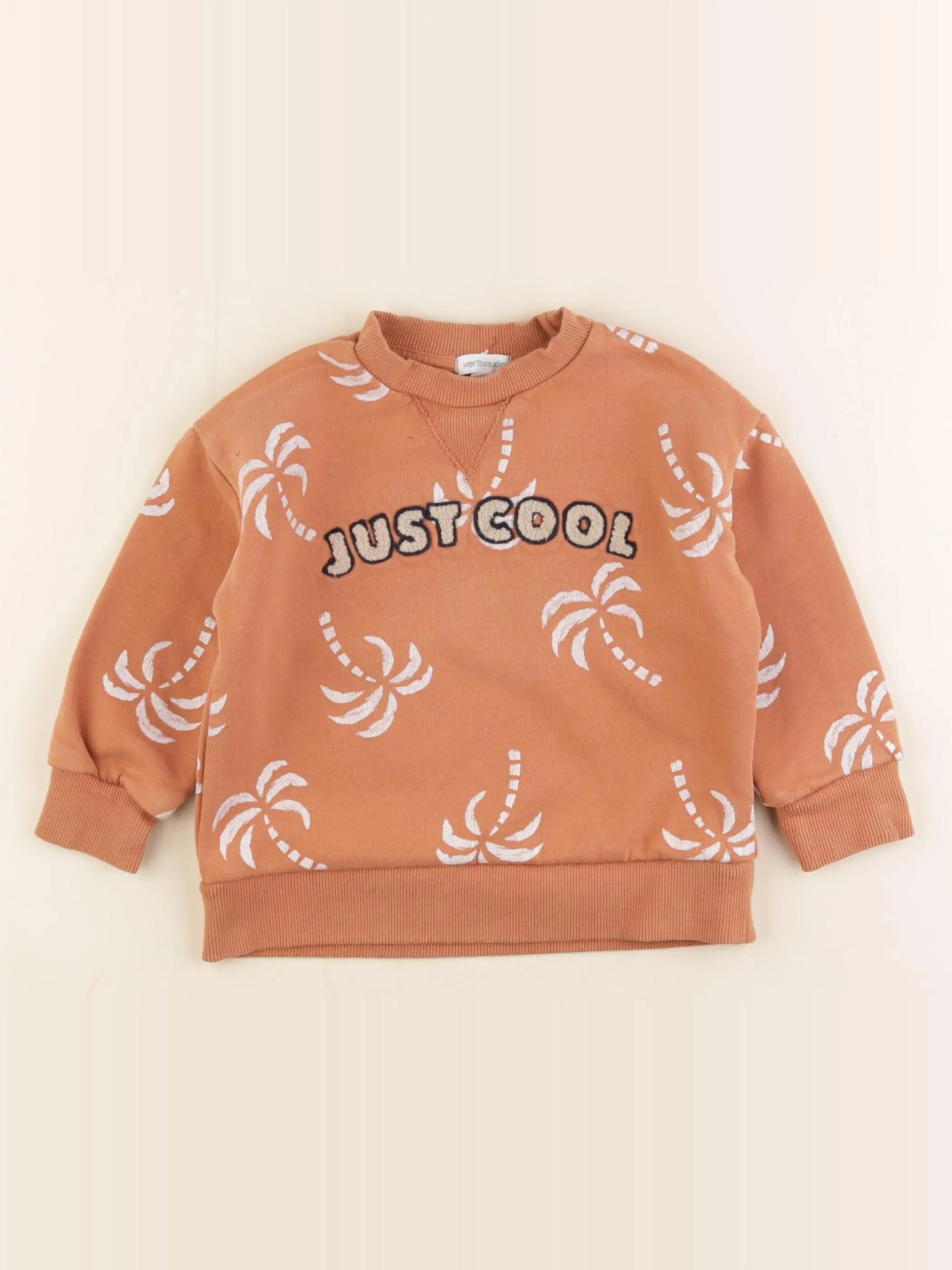 Vertbaudet - sweat orange - 3 ans