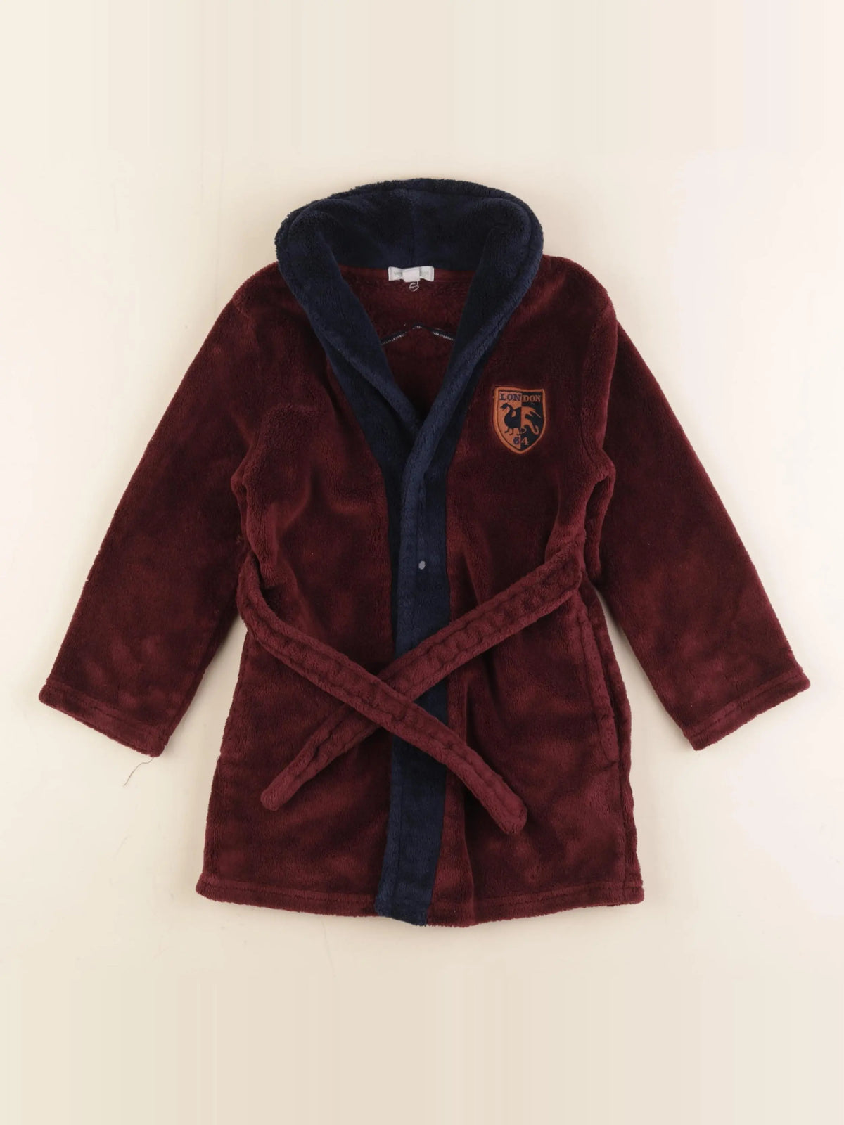 Vertbaudet - robe de chambre rouge, bleu - 4 ans