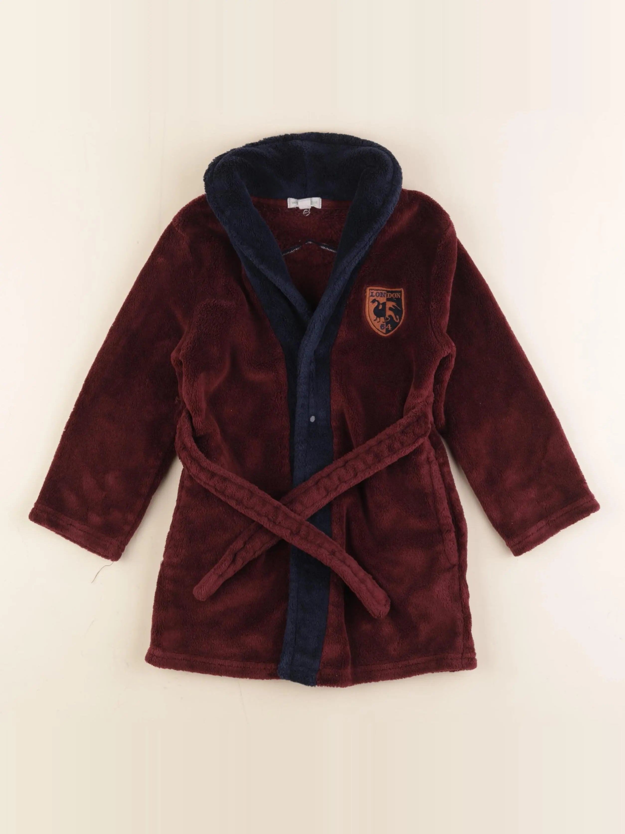 Vertbaudet - robe de chambre rouge, bleu - 4 ans