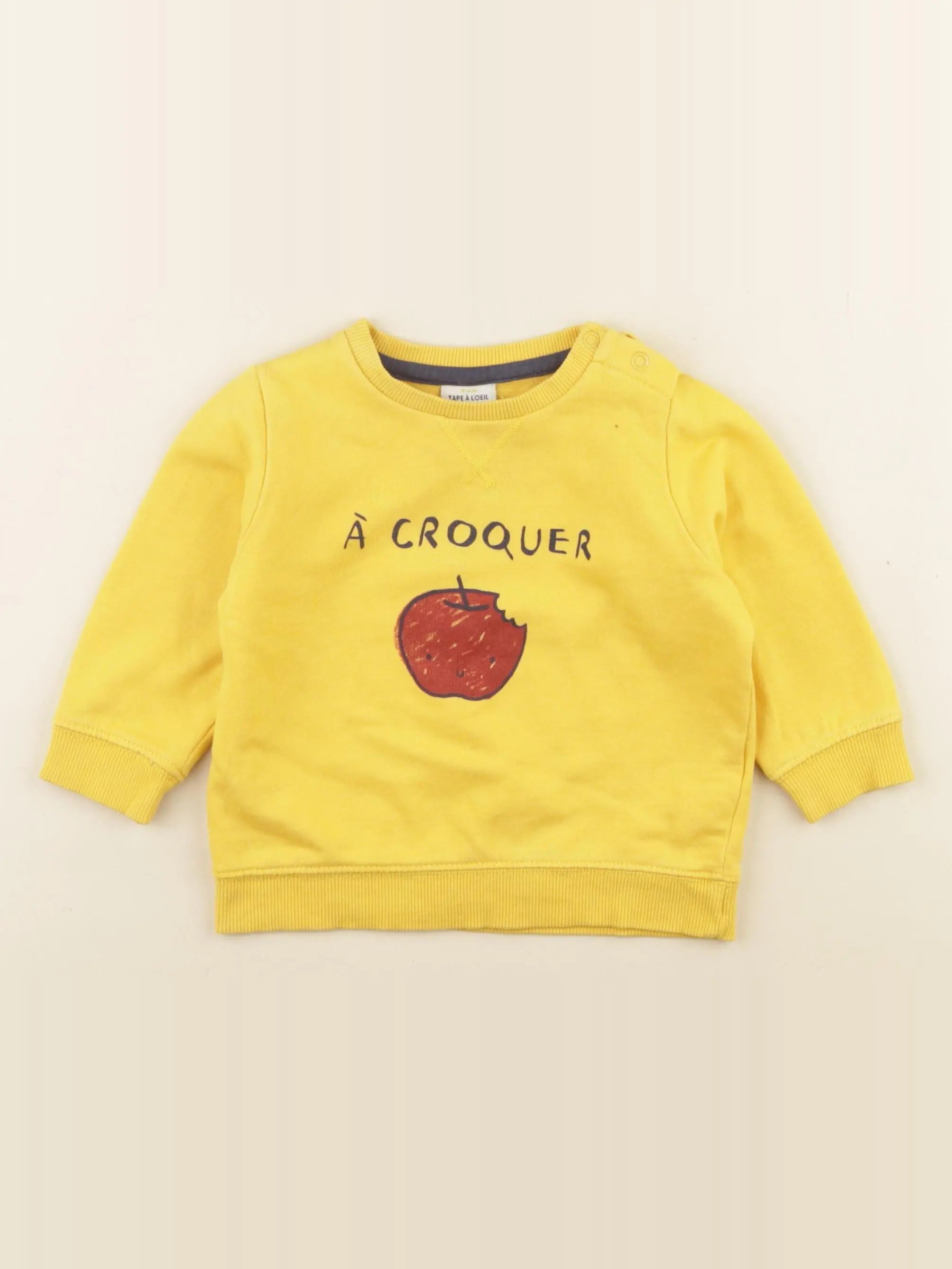 Tape à l'oeil - sweat jaune - 12 mois