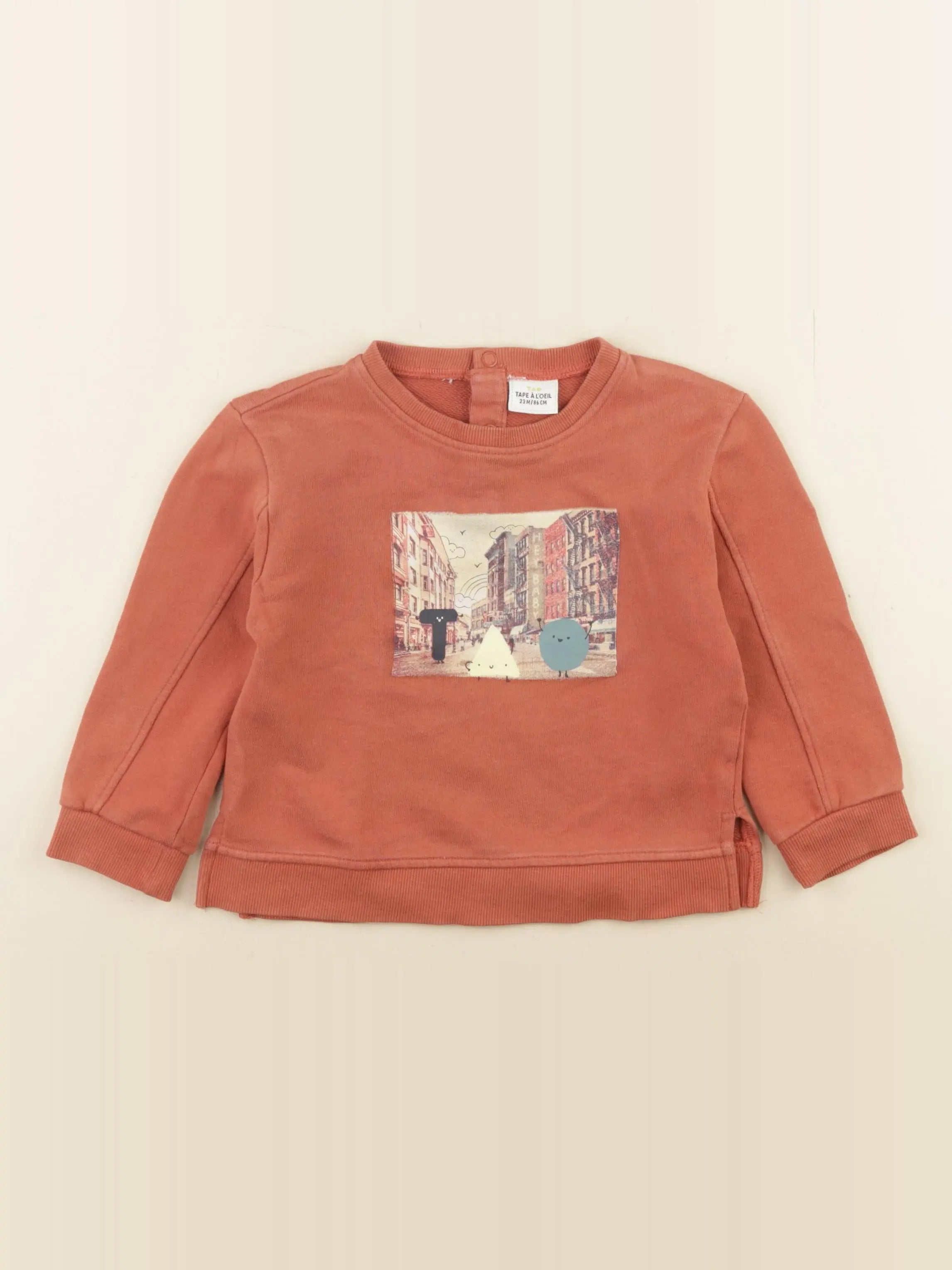 Tape à l'oeil - sweat rouge - 24 mois