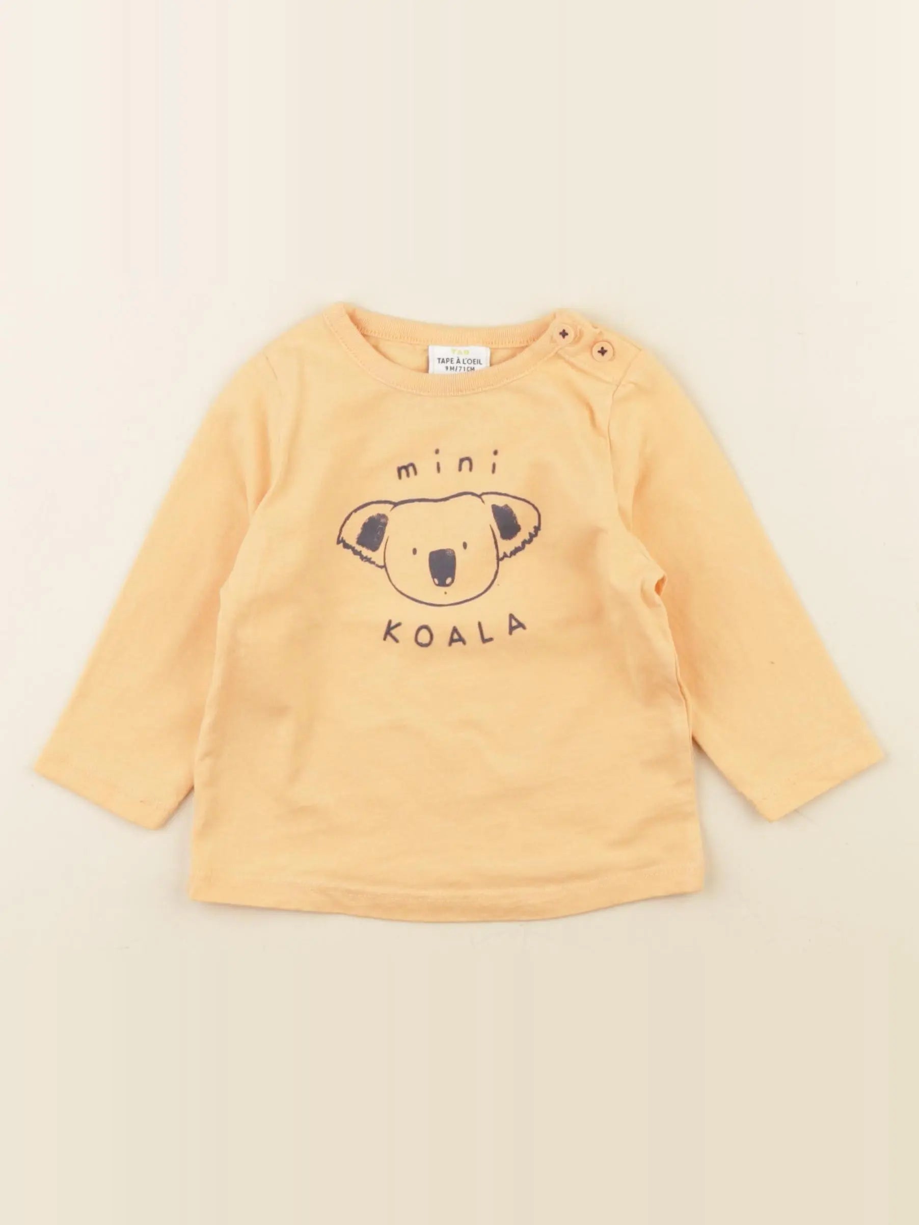 Tape à l'oeil - tee-shirt orange fluo - 9 mois