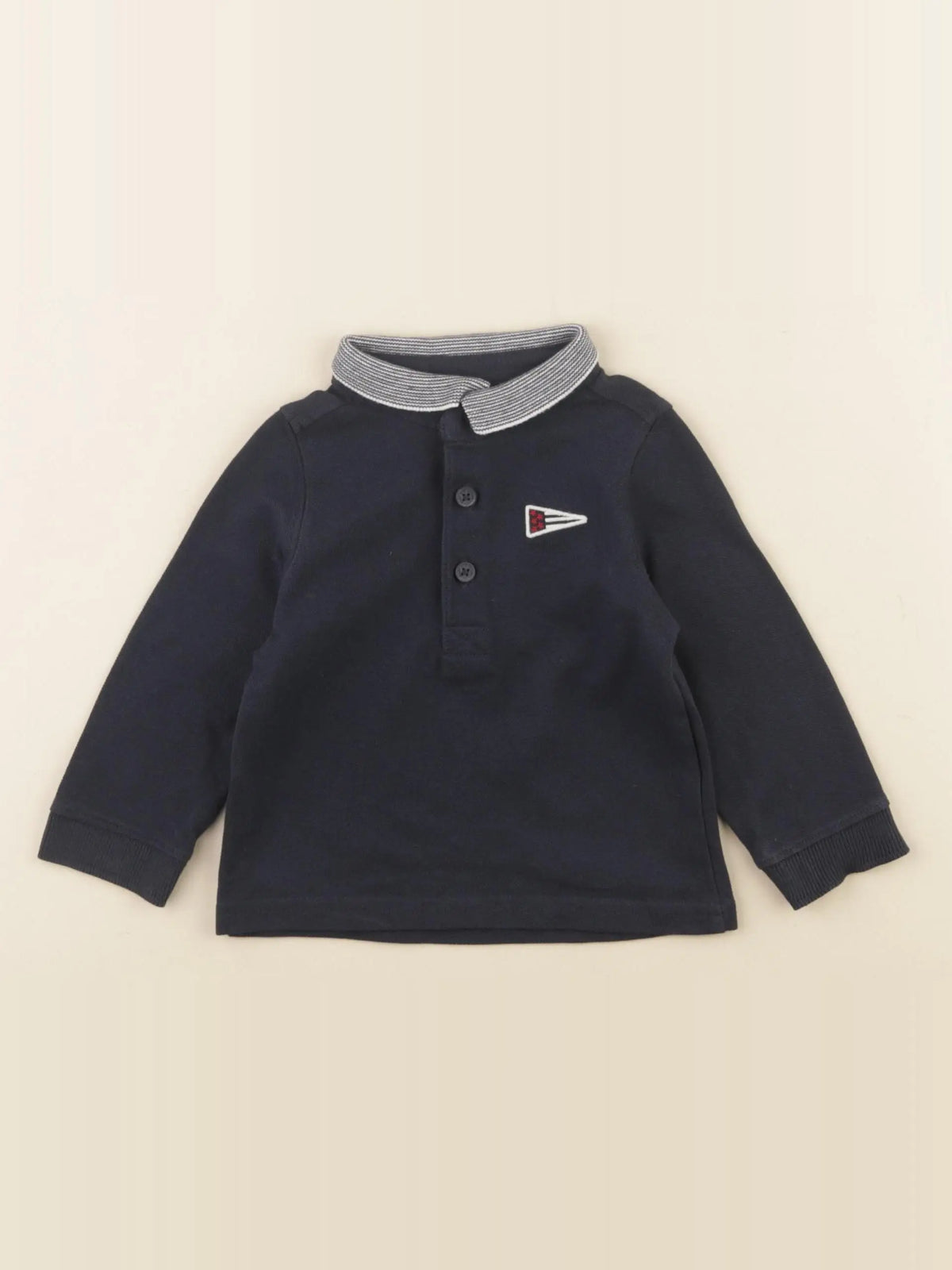 Tape à l'oeil - polo bleu - 9 mois