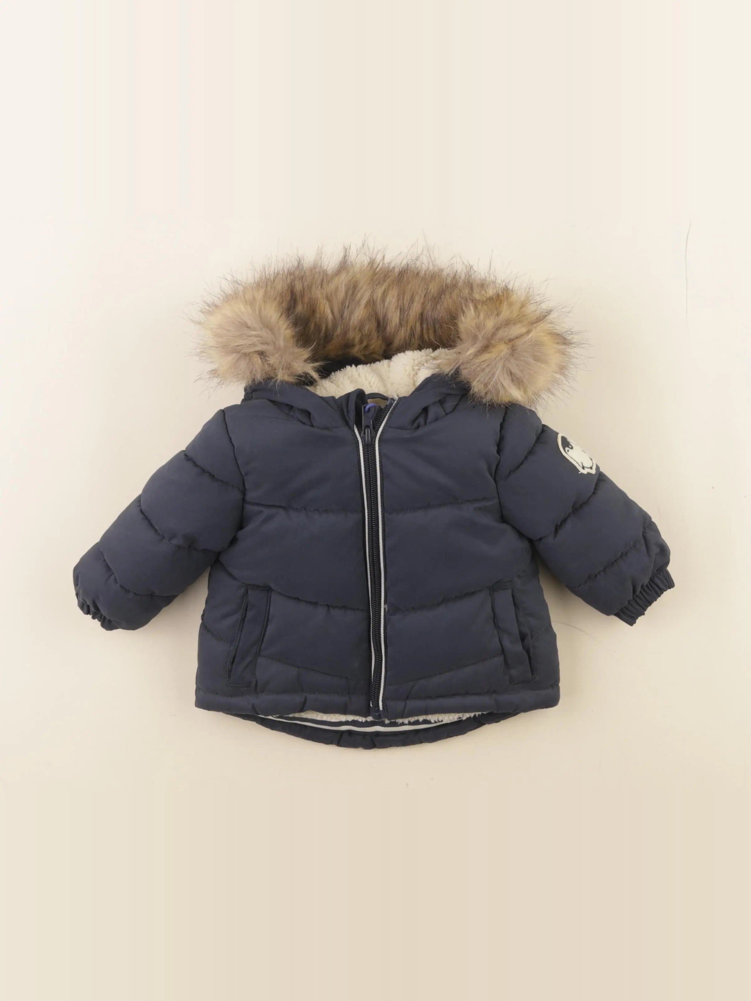 Tape à l'oeil - doudoune bleu - 3 mois