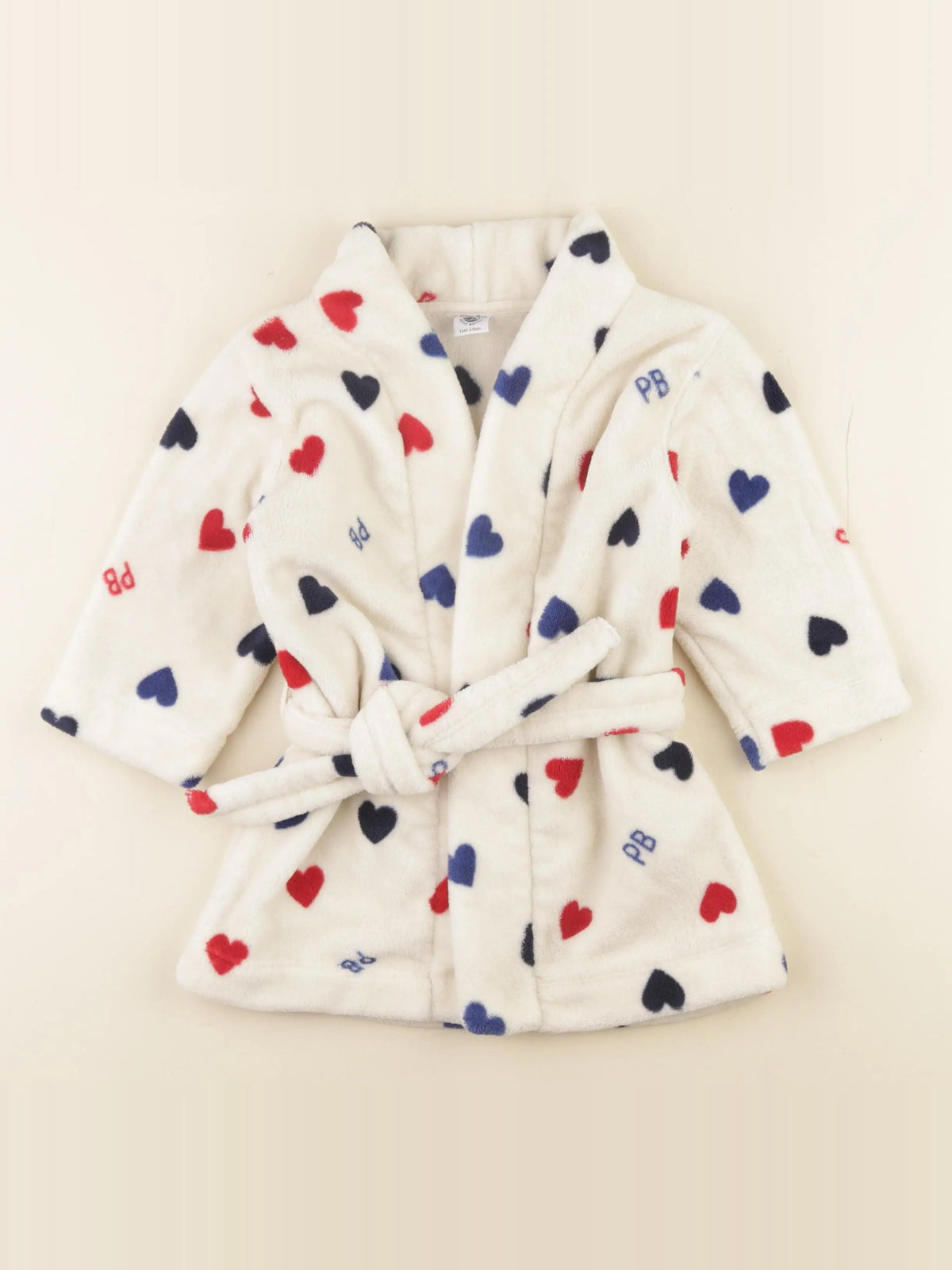 Petit Bateau - robe de chambre beige - 2/3 ans