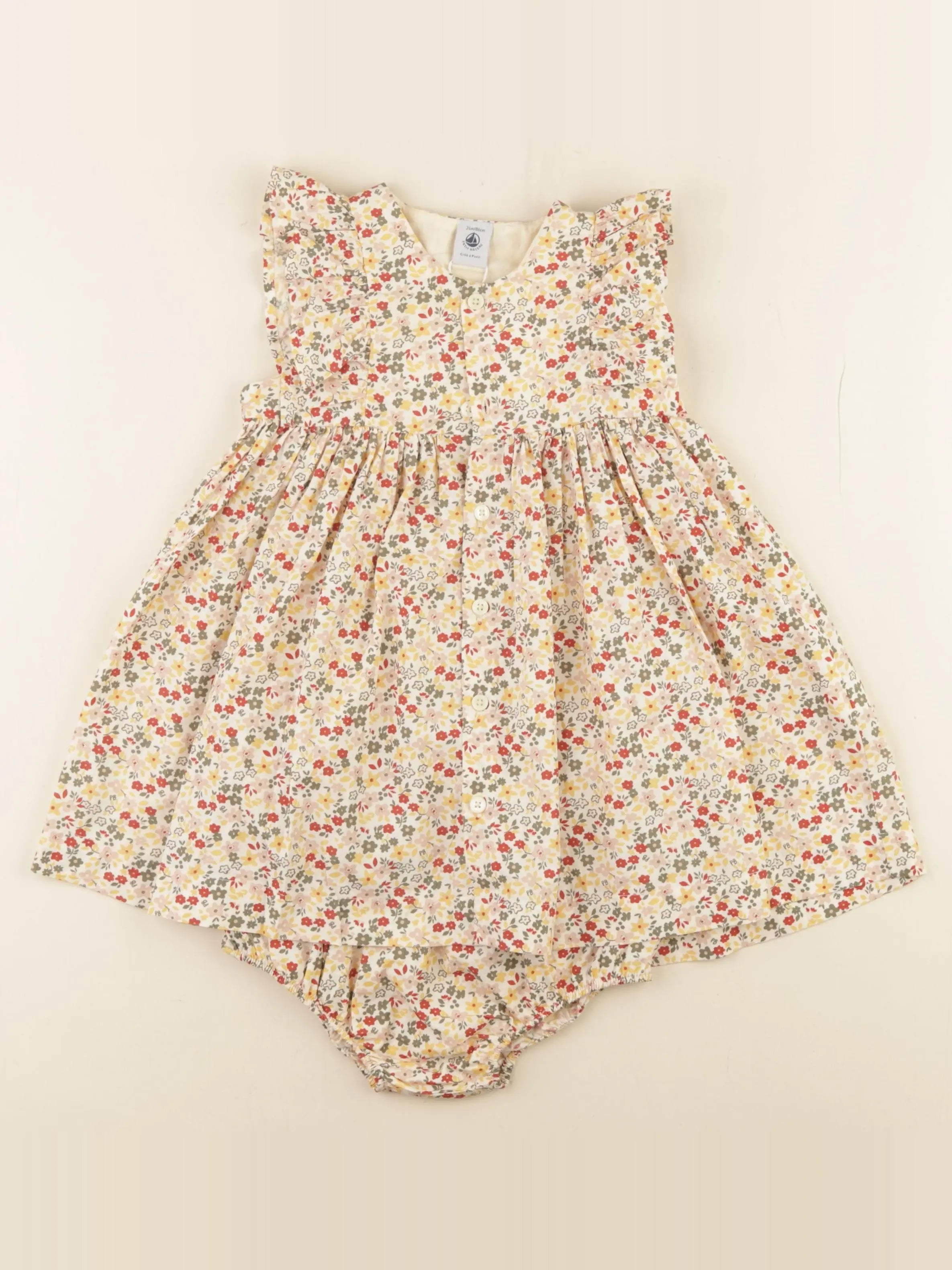 Petit Bateau - robe multicolore - 24 mois