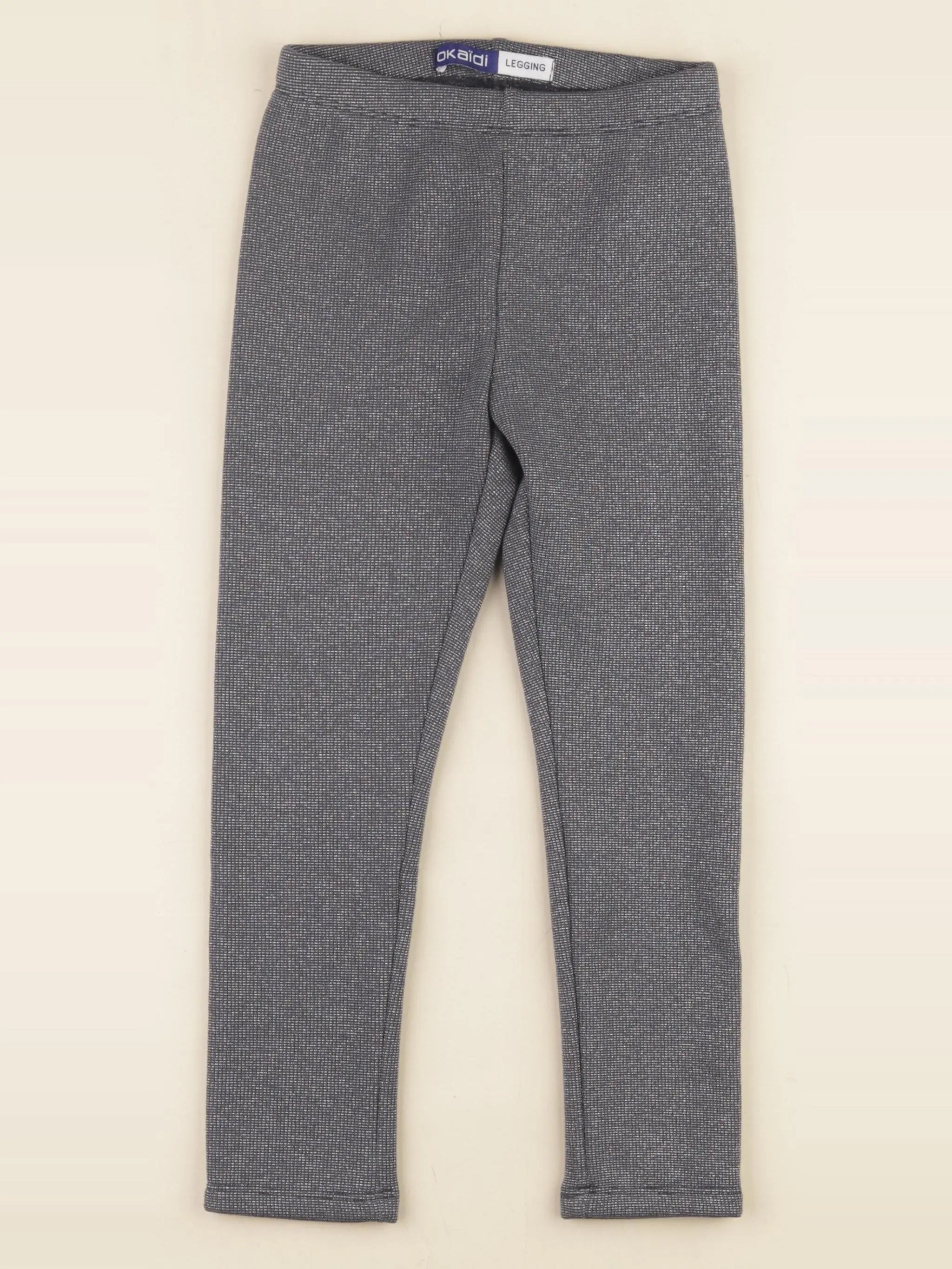 Okaidi - legging doublé gris, argent - 6 ans