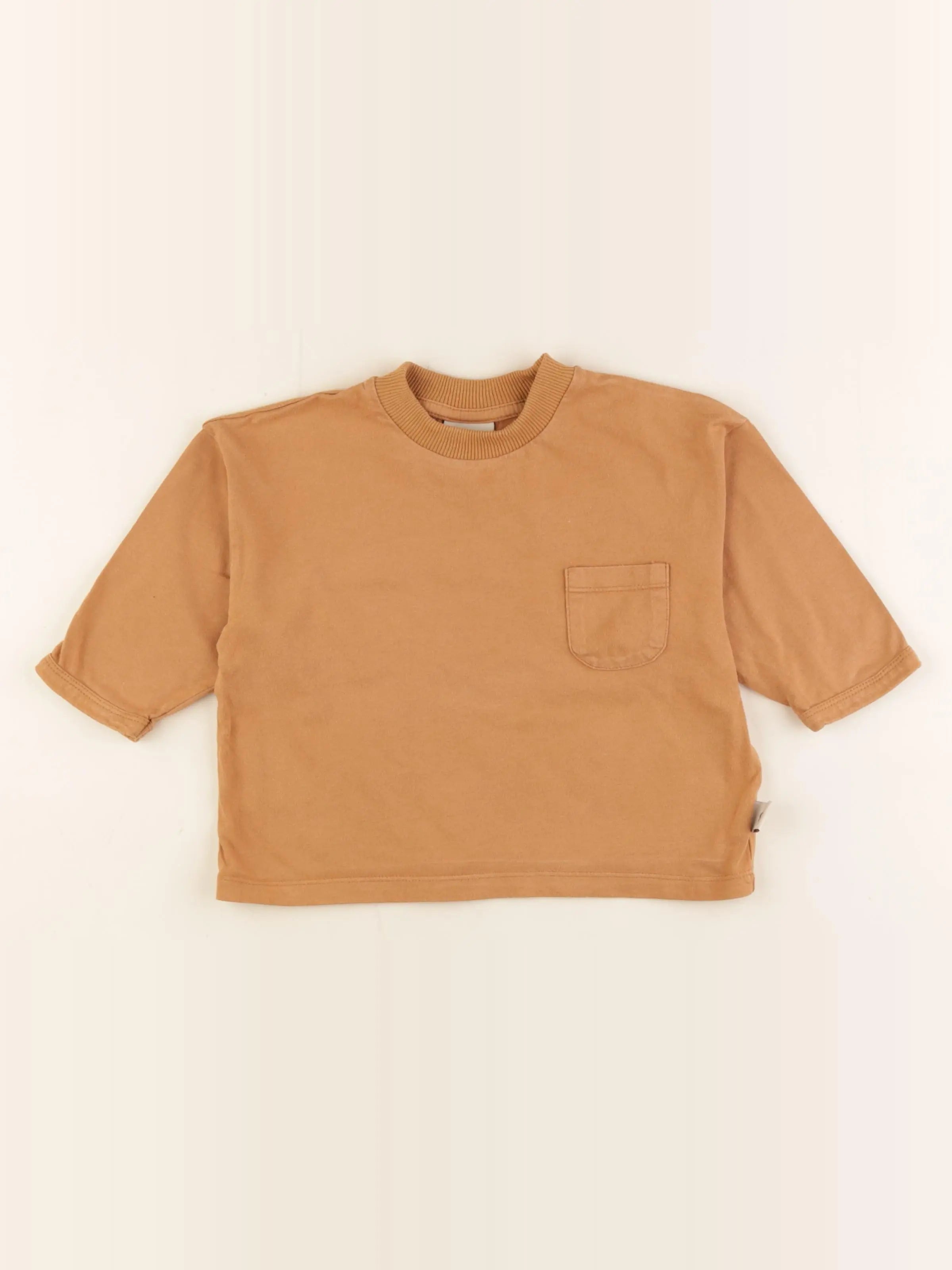 Gamin gamine - sweat marron - 6/12 mois