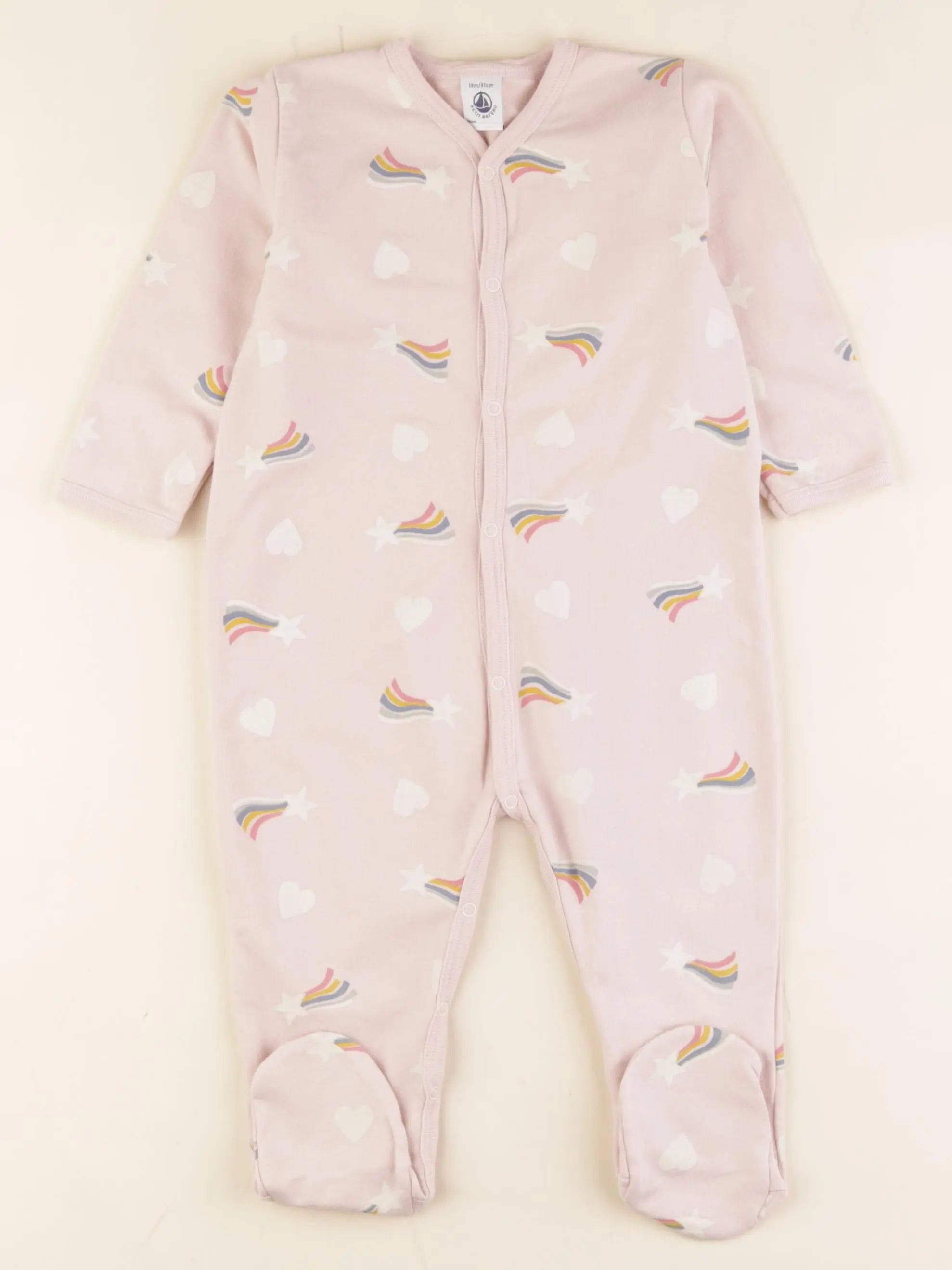 Petit Bateau - pyjama coton rose - 18 mois