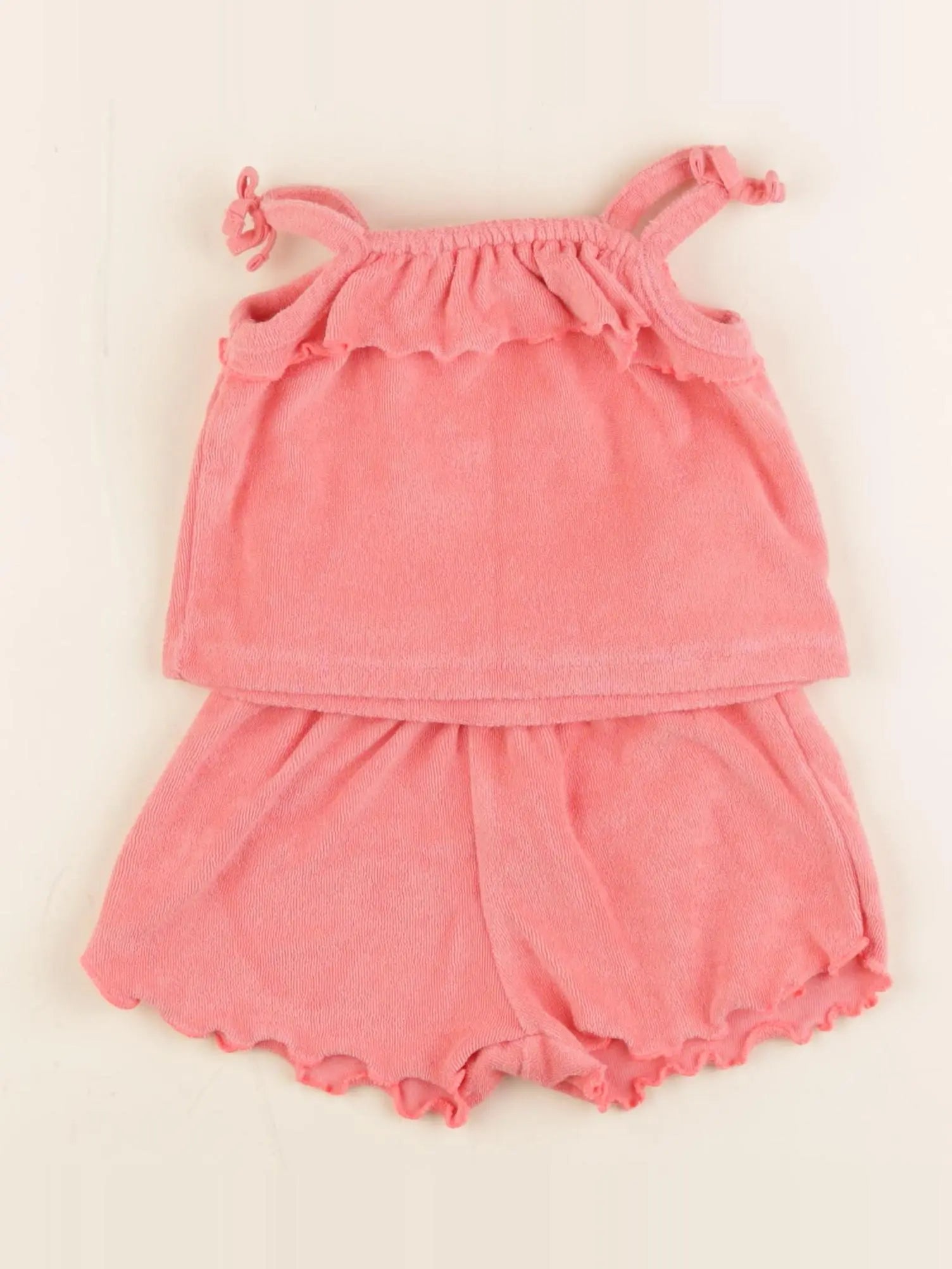 Vertbaudet - ensemble rose - 9 mois