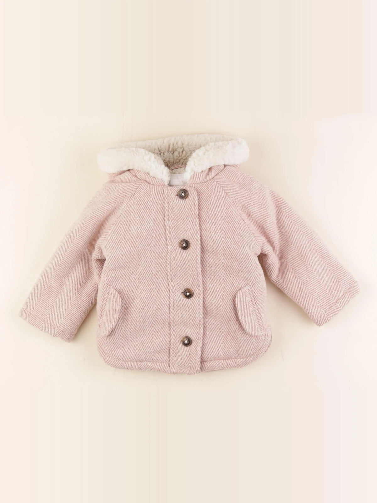 Vertbaudet - manteau rose - 18 mois