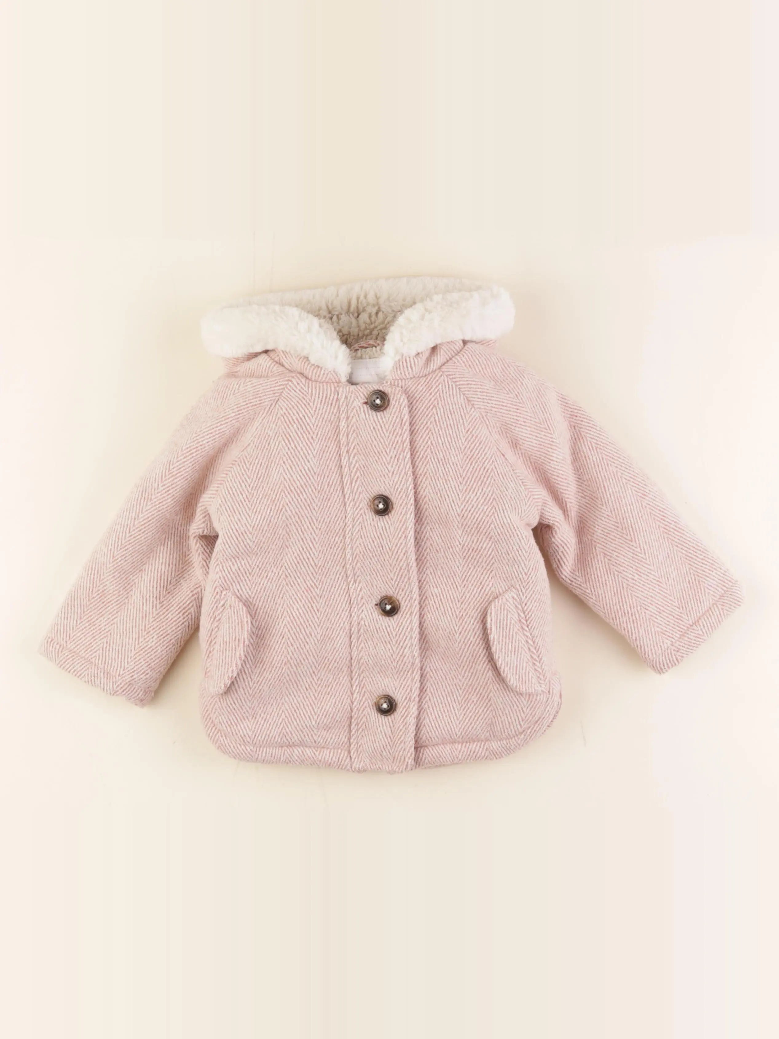 Vertbaudet - manteau rose - 18 mois