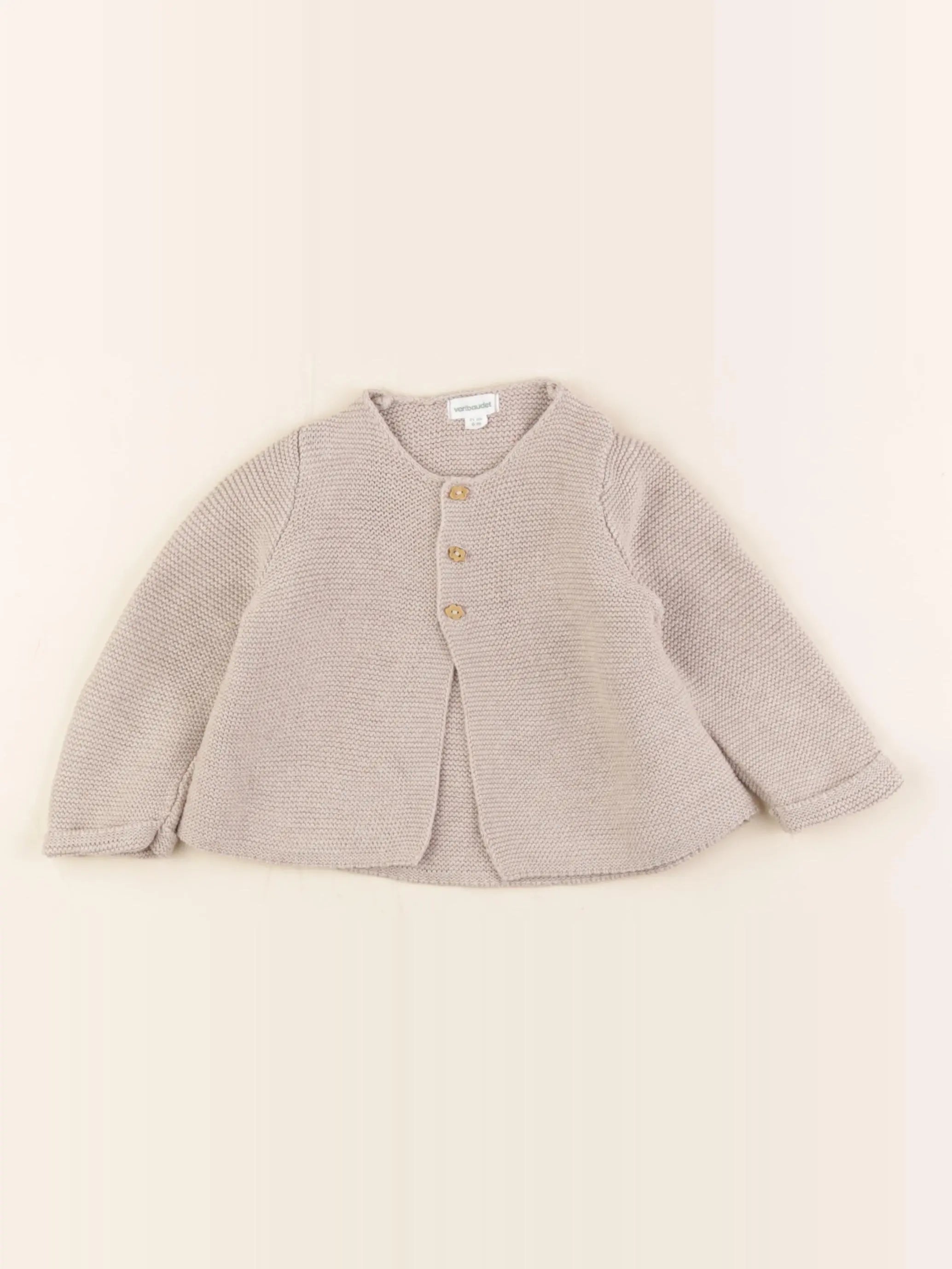 Vertbaudet - gilet gris - 9 mois