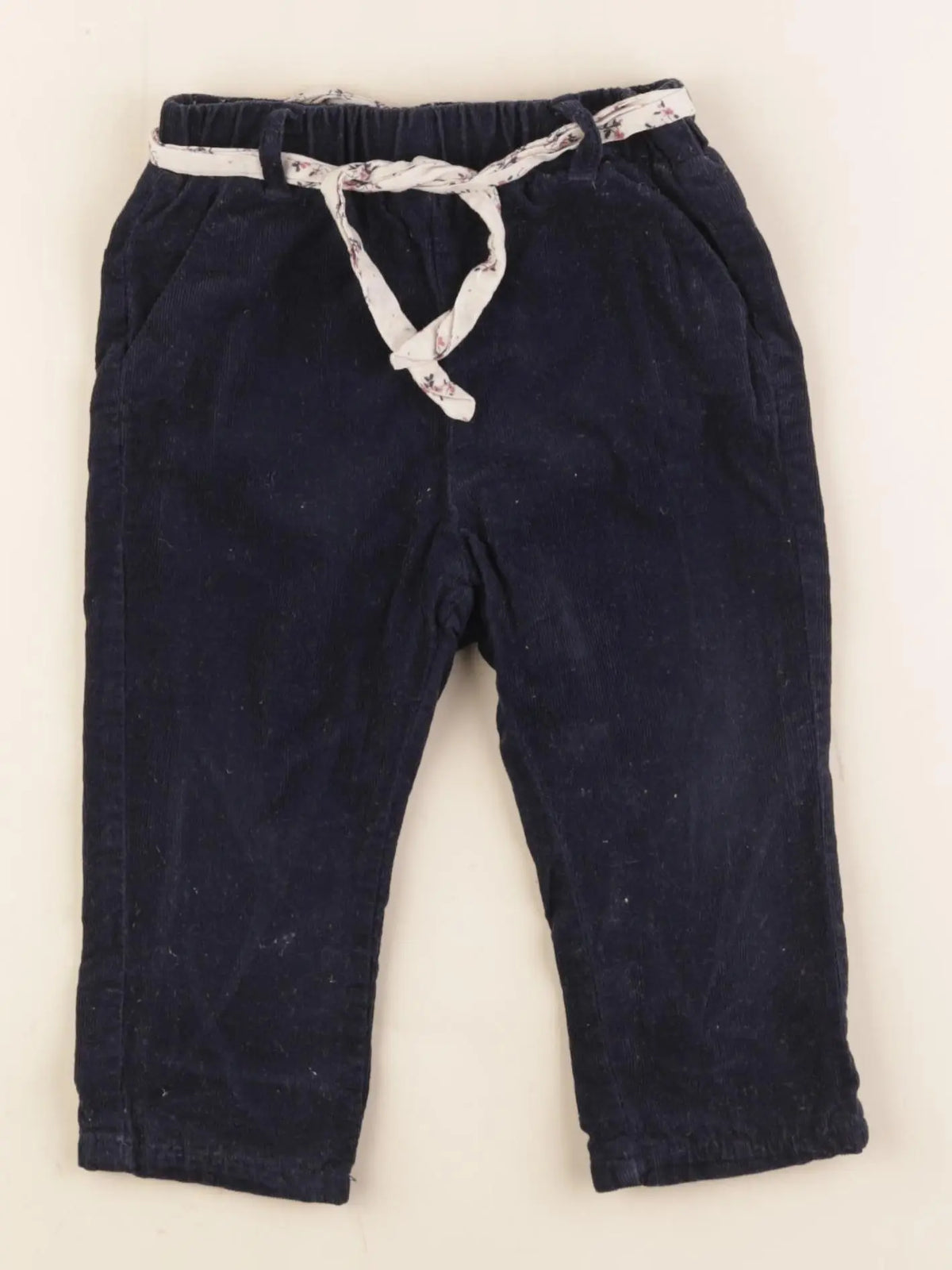 Vertbaudet - pantalon bleu - 12 mois