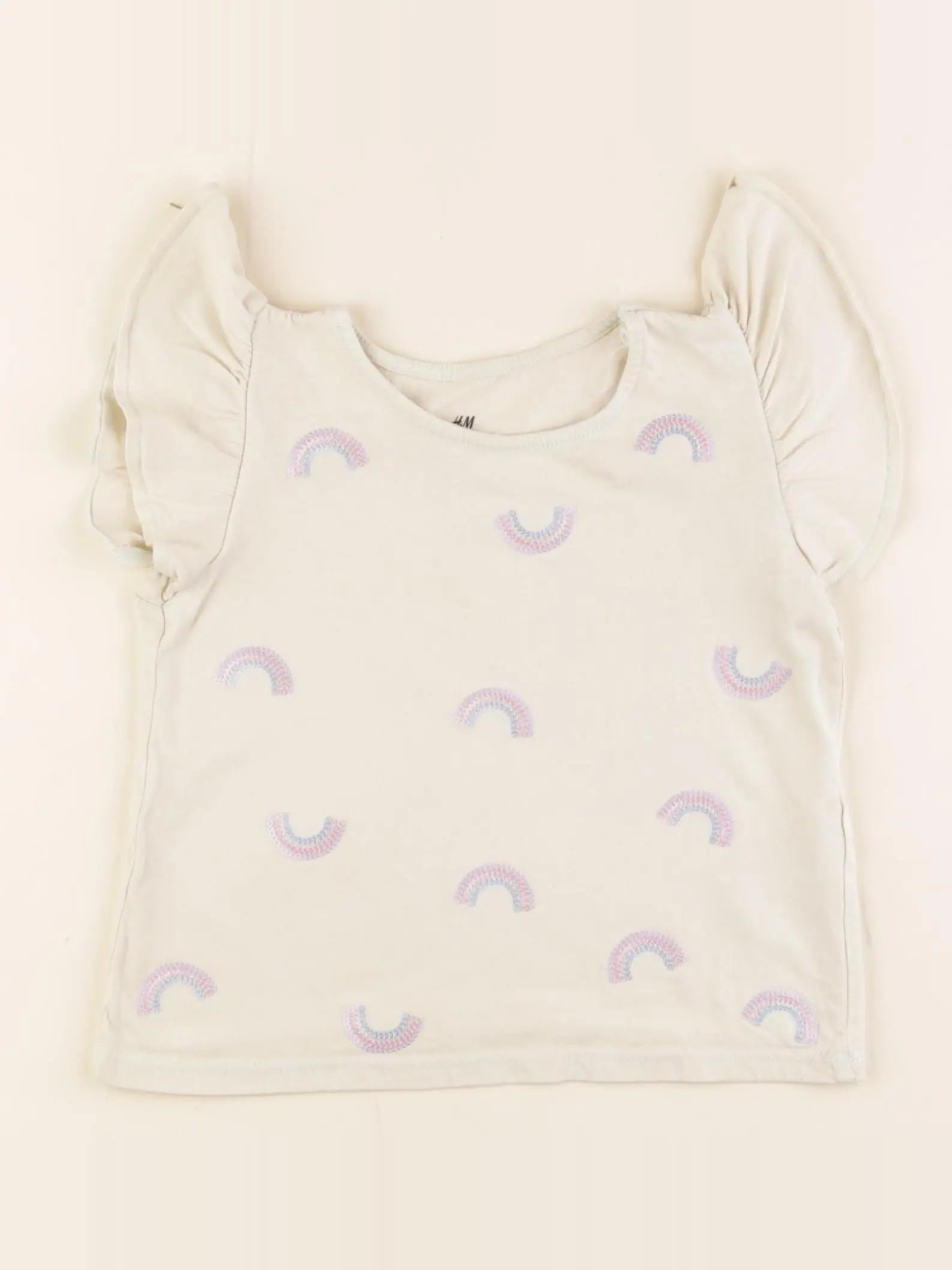 H&M - tee-shirt beige - 2/4 ans