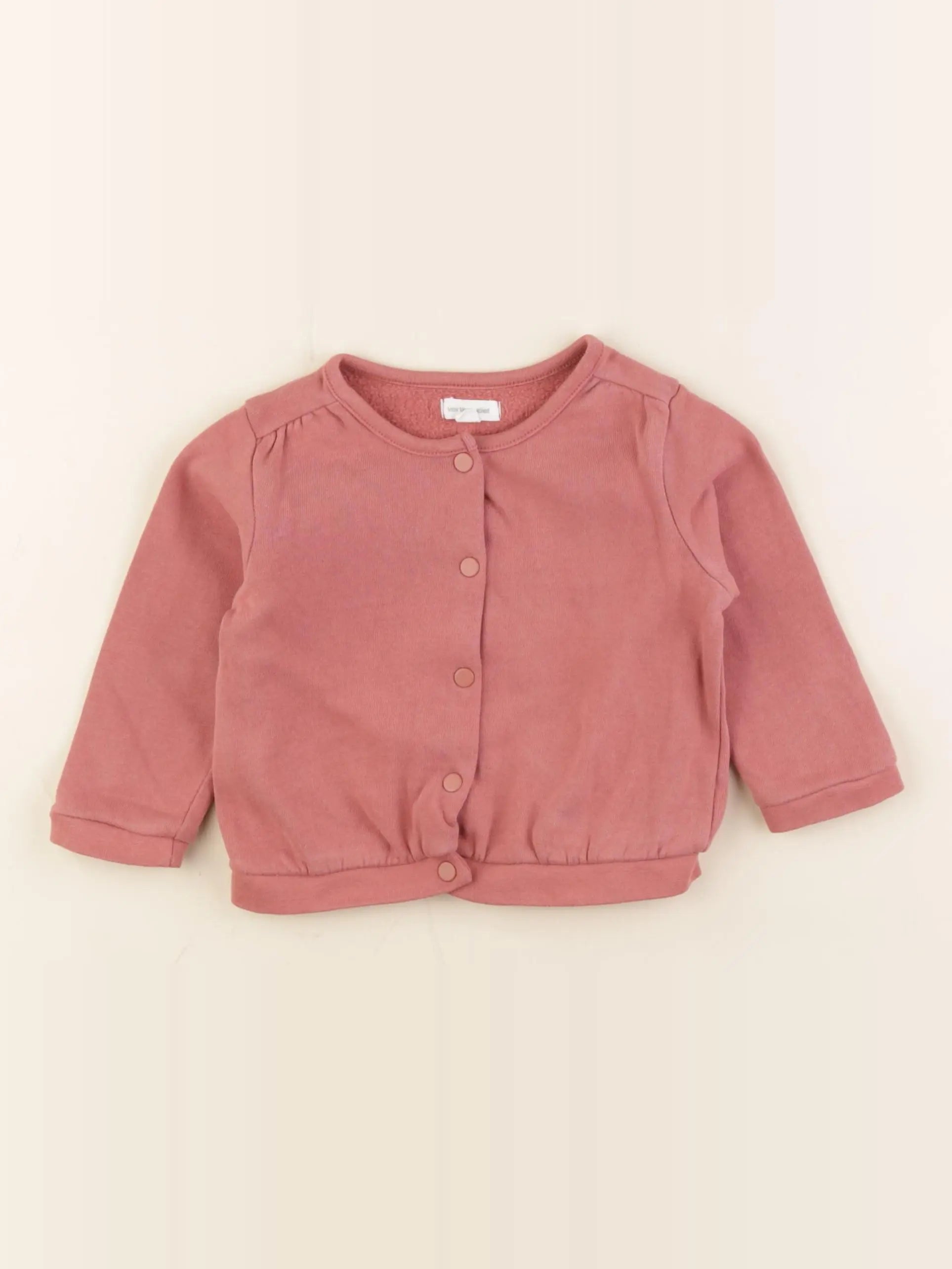 Vertbaudet - sweat rose - 12 mois