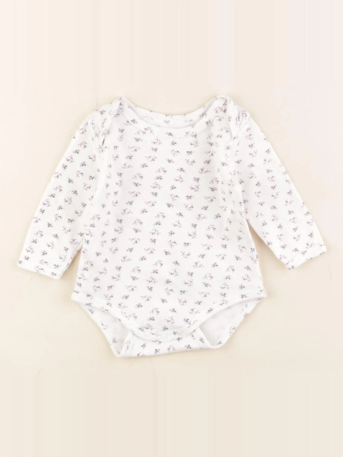 Vertbaudet - body blanc, bleu - 3 mois