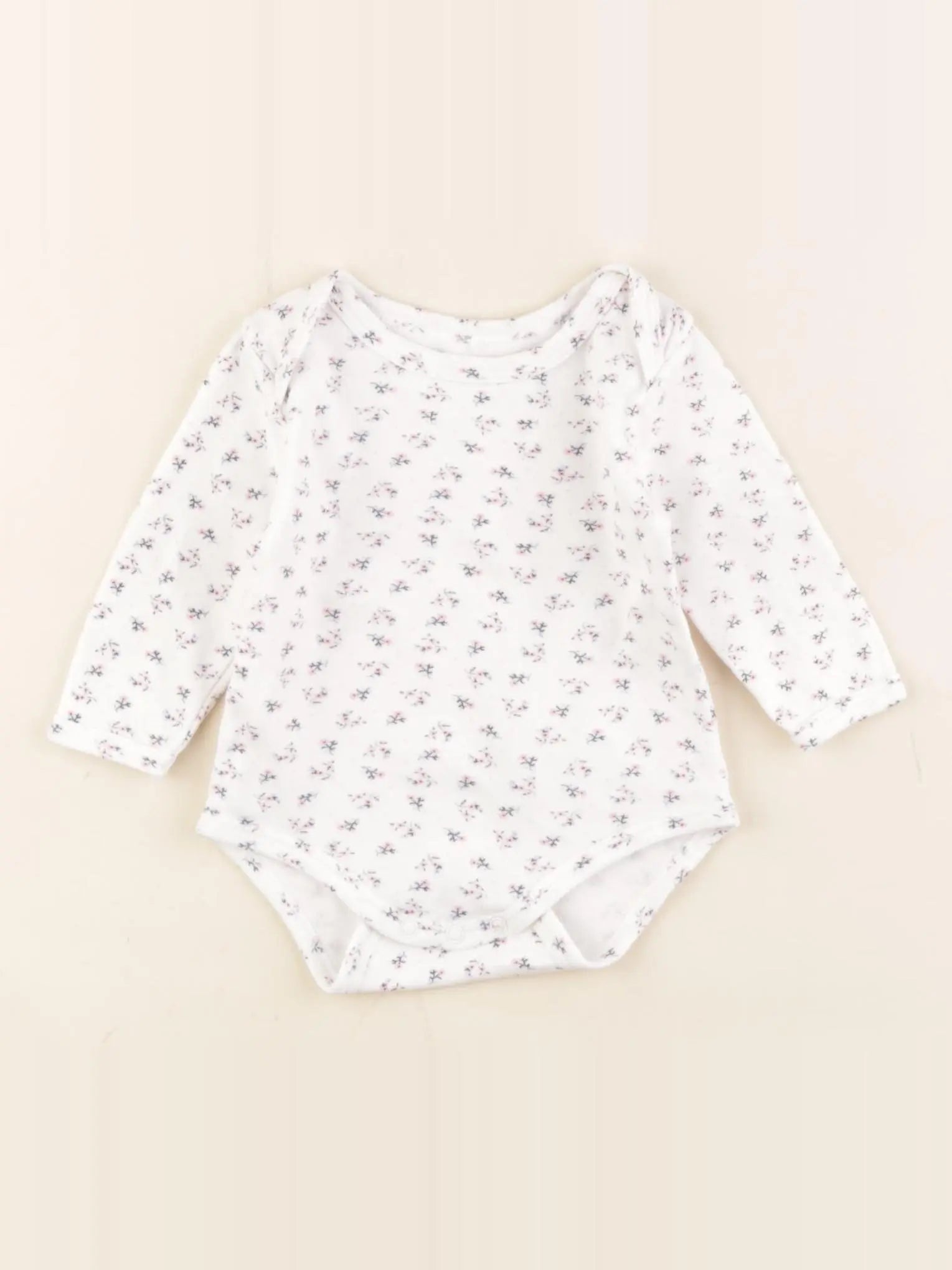 Vertbaudet - body blanc, bleu - 3 mois