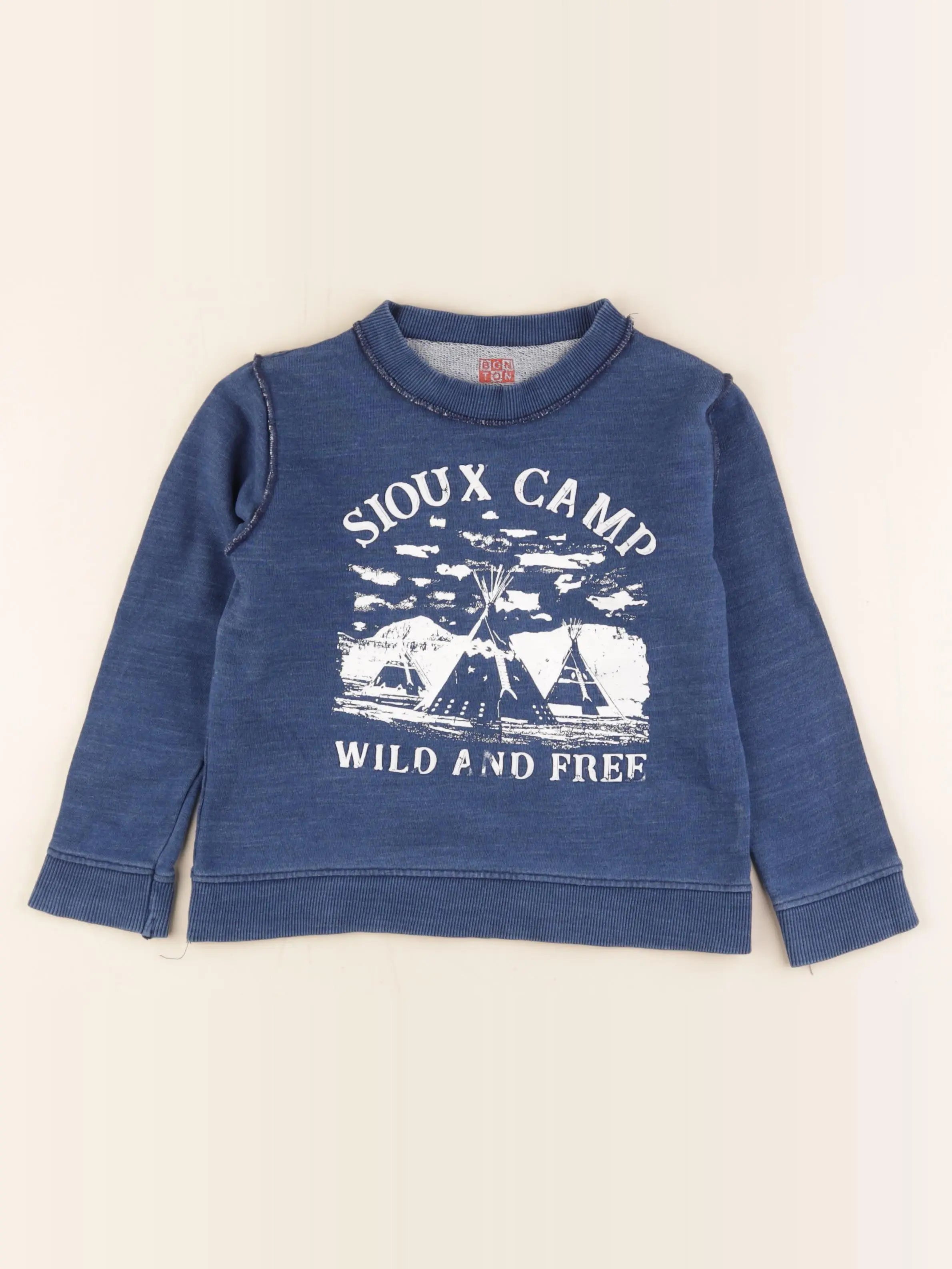 Bonton - sweat bleu - 6 ans