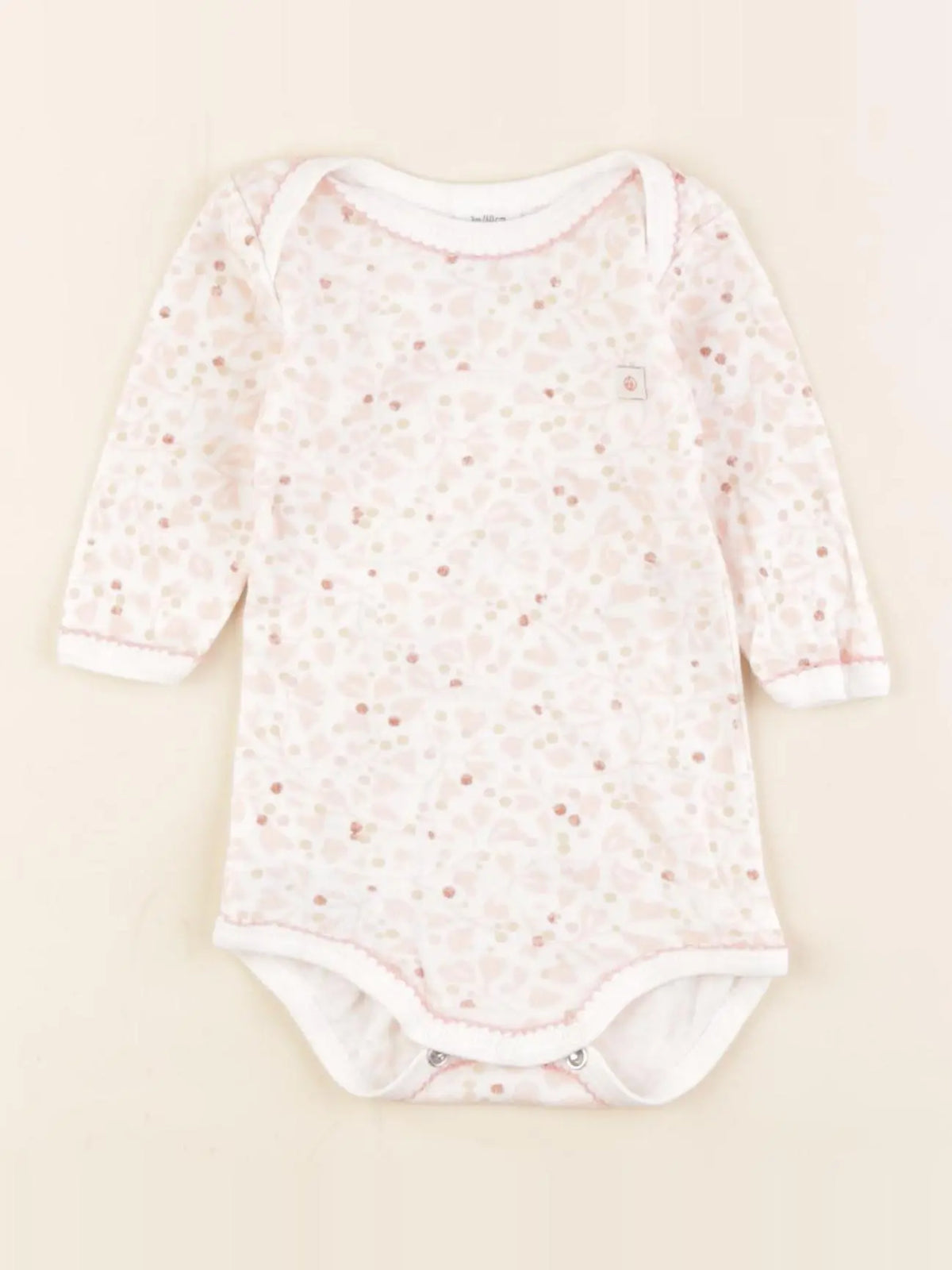 Petit Bateau - body rose, blanc - 3 mois